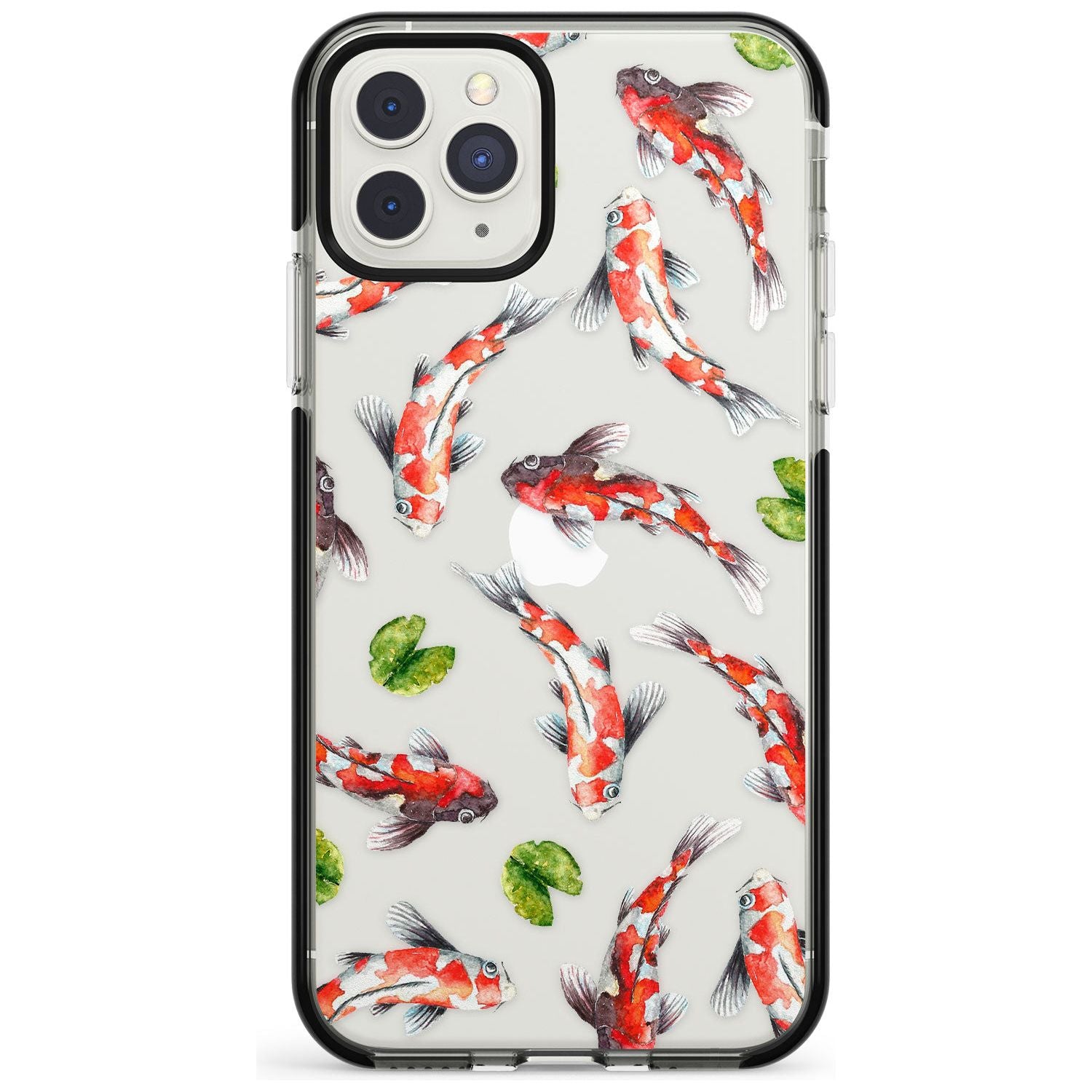 Koi Fish Japanese Watercolour iPhone Case Black Impact Phone Case - Case Warehouse