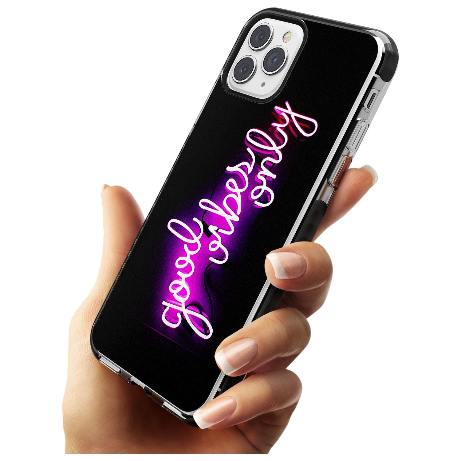 Good Vibes Only Pink Neon iPhone Case Phone Case - Case Warehouse