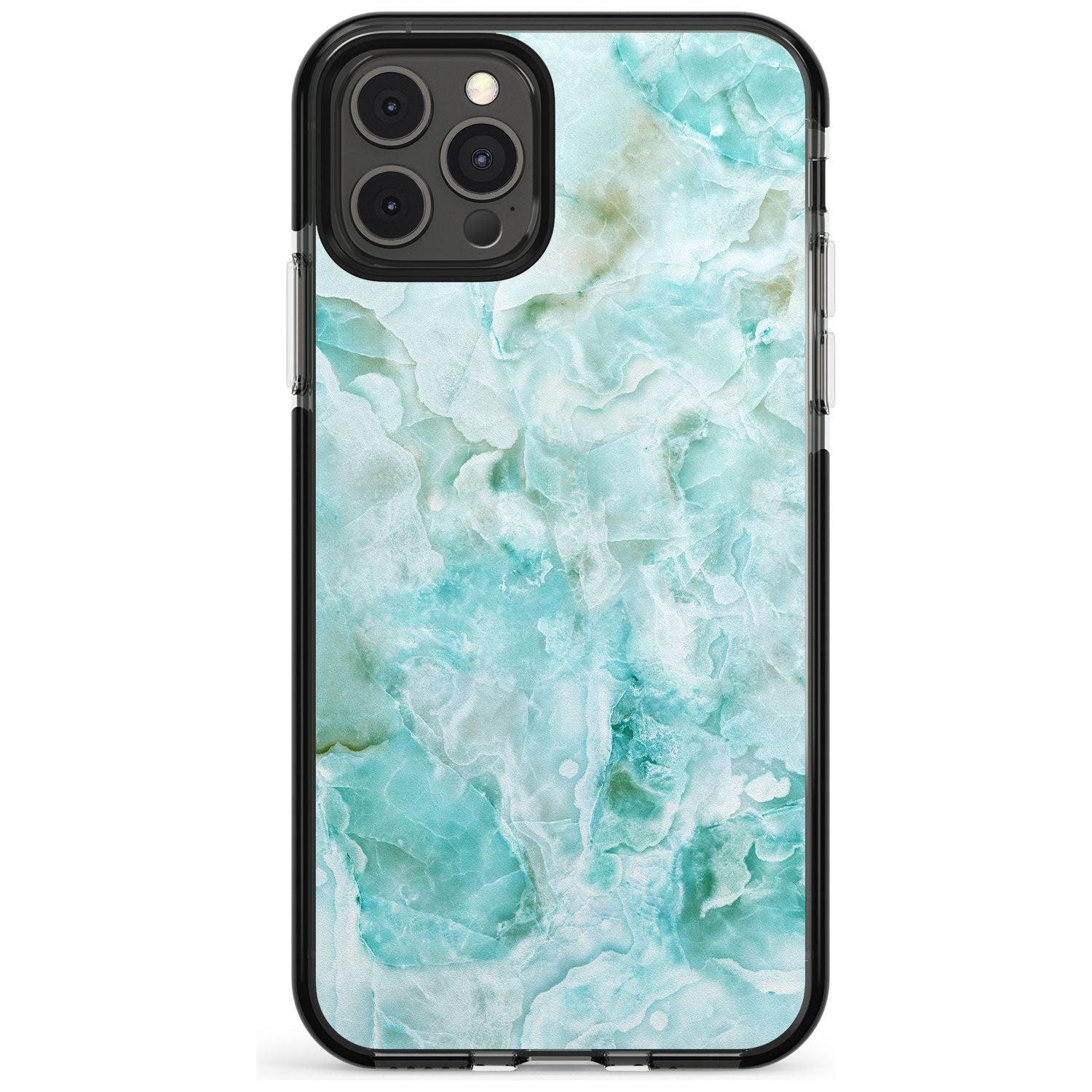 Turquoise Aqua Onyx Marble Pink Fade Impact Phone Case for iPhone 11