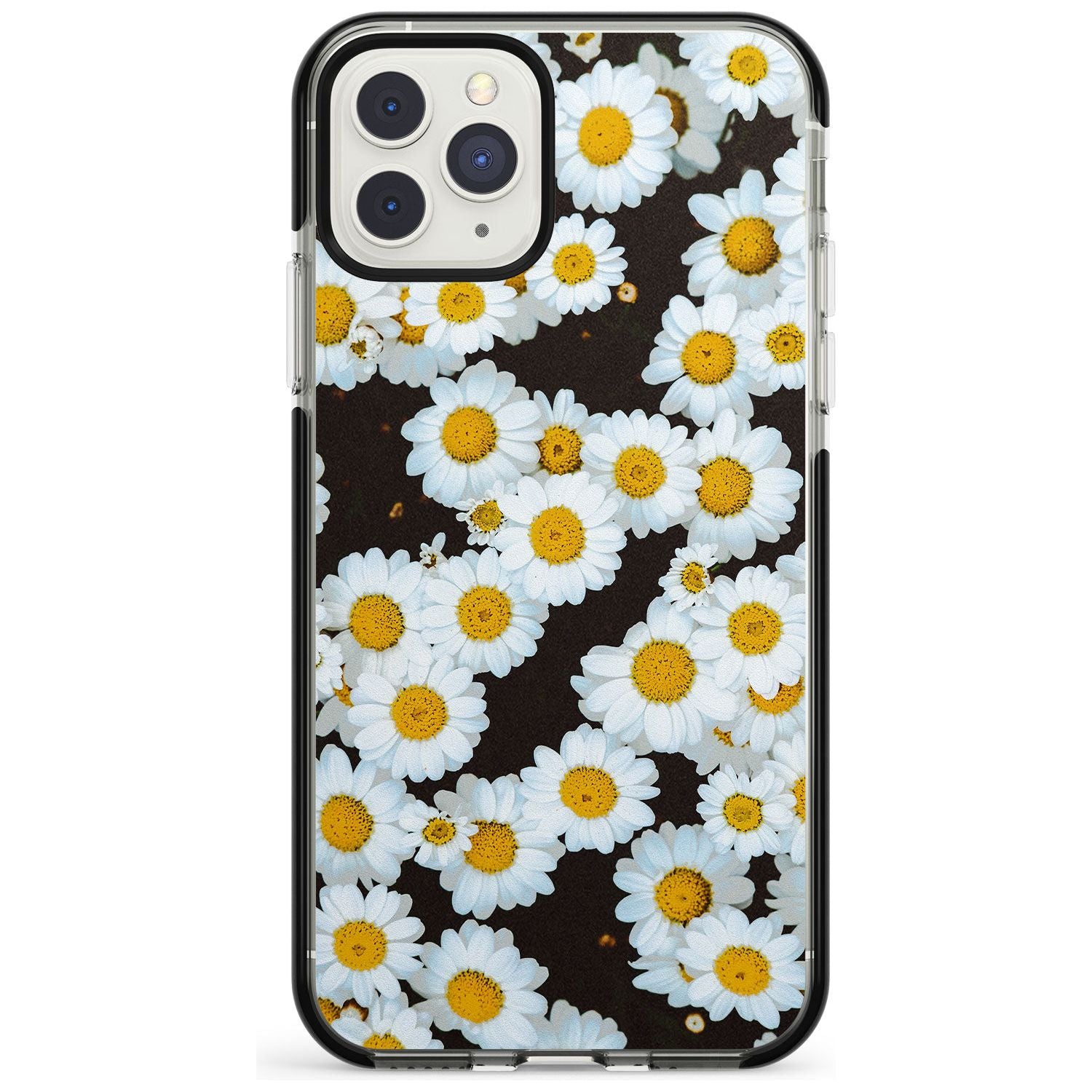 Daisies - Real Floral Photographs iPhone Case Black Impact Phone Case - Case Warehouse