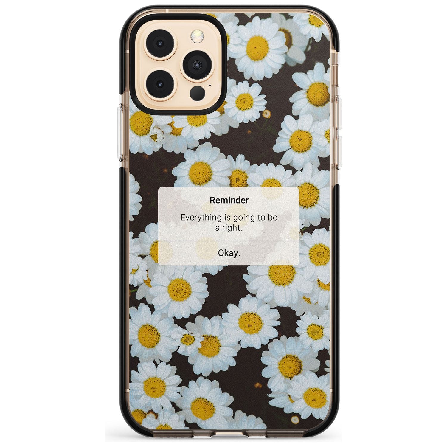 "Everything will be alright" iPhone Reminder Pink Fade Impact Phone Case for iPhone 11