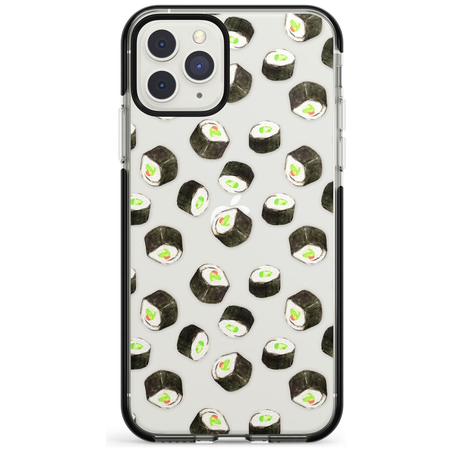 Maki Rolls Sushi Pattern iPhone Case Black Impact Phone Case - Case Warehouse