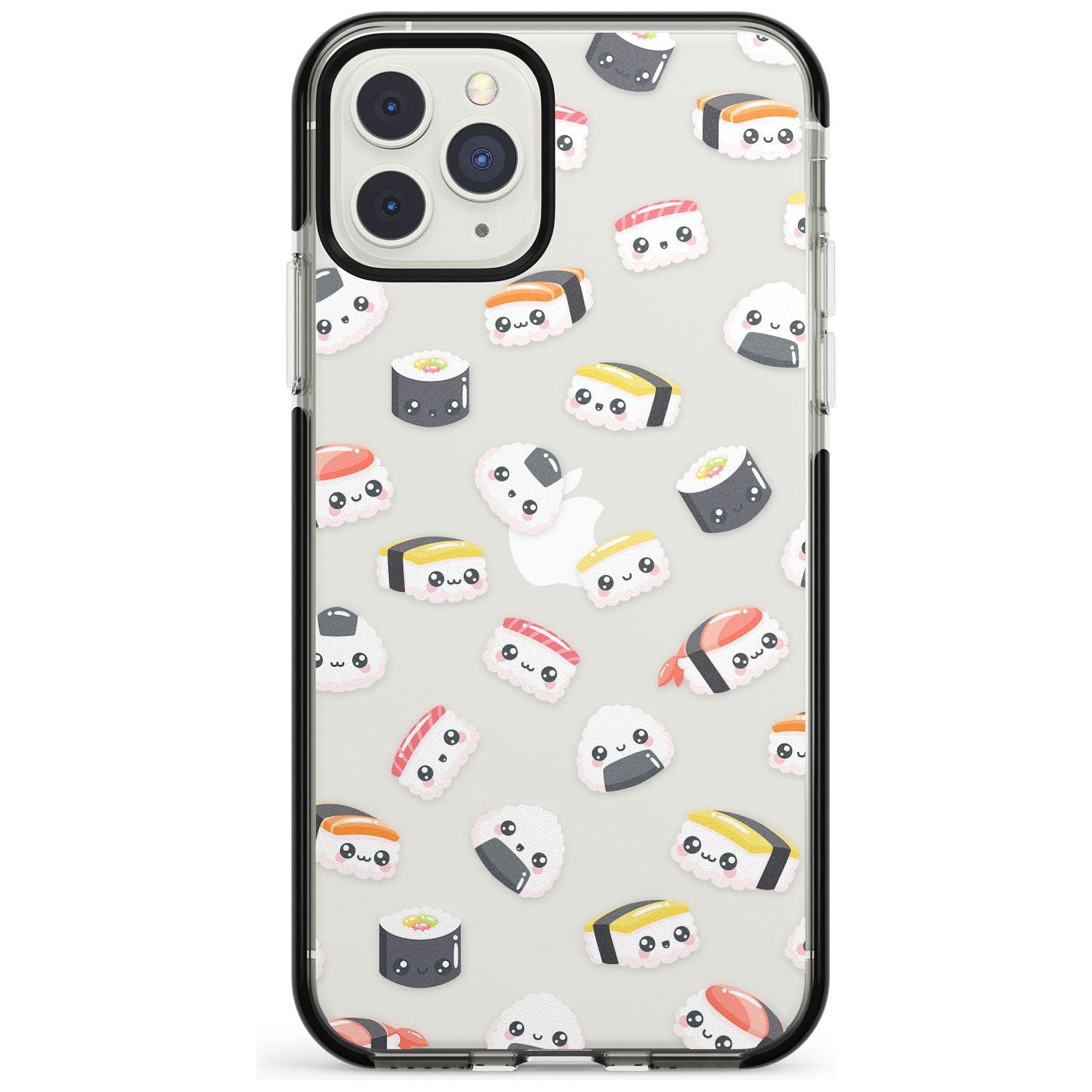Kawaii Sushi & Rice iPhone Case Black Impact Phone Case - Case Warehouse