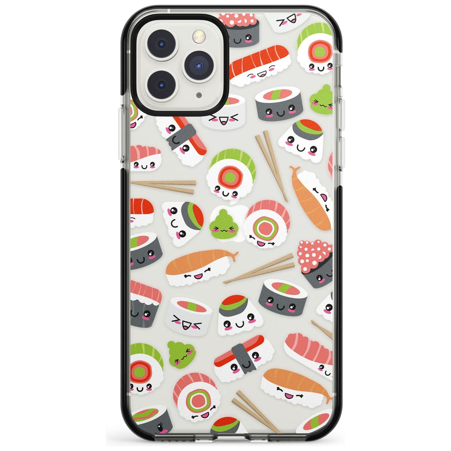 Kawaii Sushi Mix iPhone Case Black Impact Phone Case - Case Warehouse
