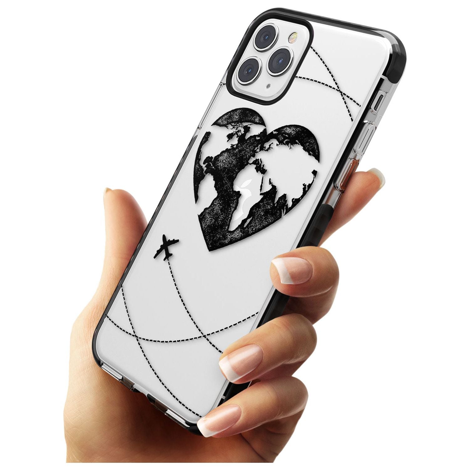 Globe Heart iPhone Case Phone Case - Case Warehouse
