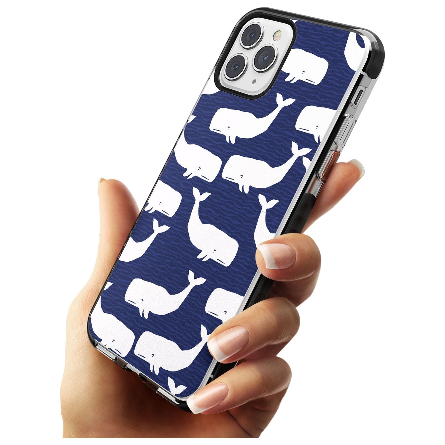 Cute Whales Pink Fade Impact Phone Case for iPhone 11