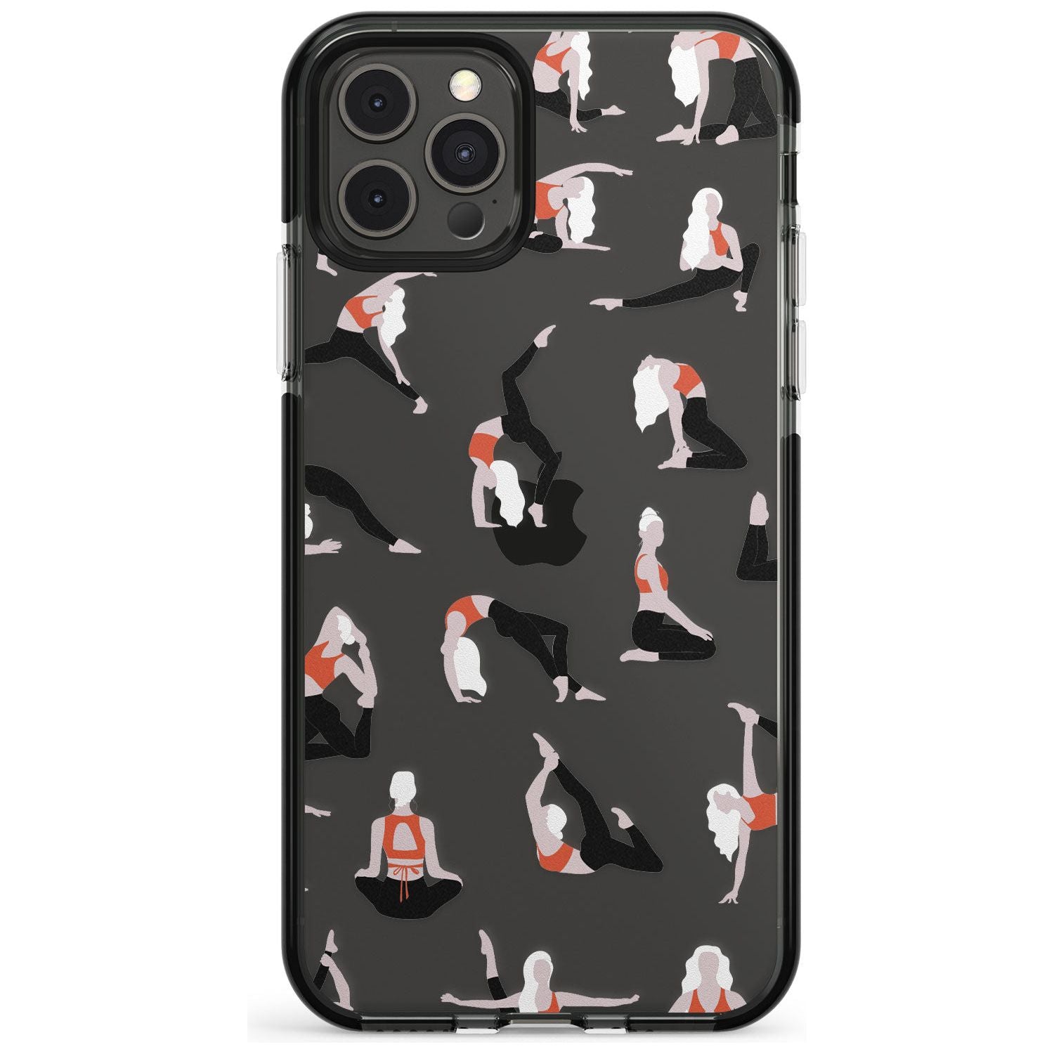 Yoga Poses Clear Pink Fade Impact Phone Case for iPhone 11