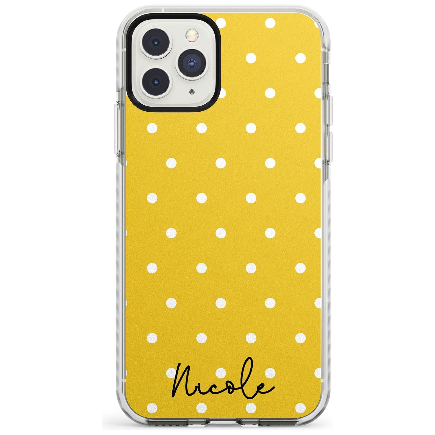 Custom Yellow Polka Dot iPhone Case Impact Case Custom Phone Case - Case Warehouse