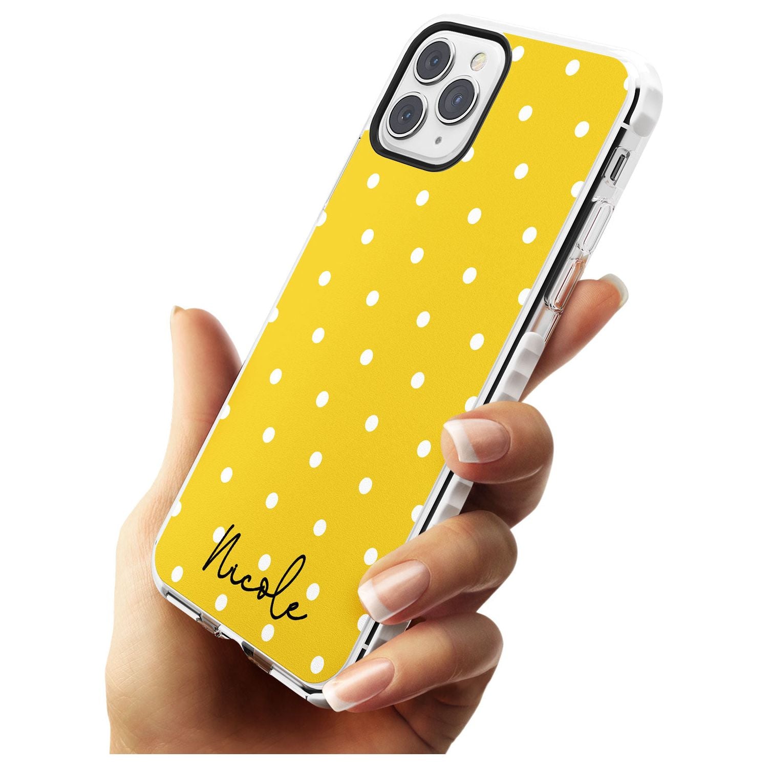 Custom Yellow Polka Dot iPhone Case Custom Phone Case - Case Warehouse