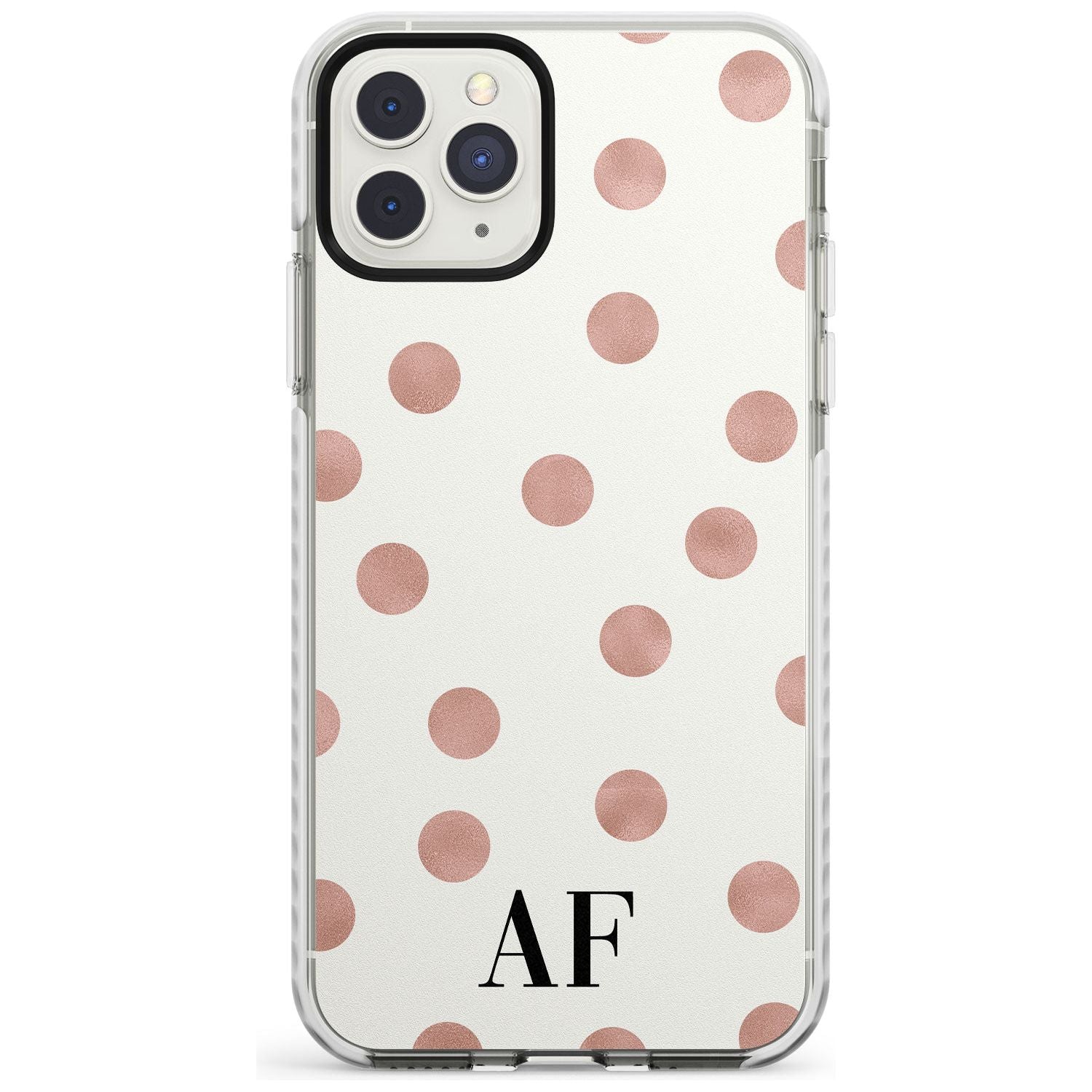 Initials & Dots iPhone Case Impact Case Custom Phone Case - Case Warehouse