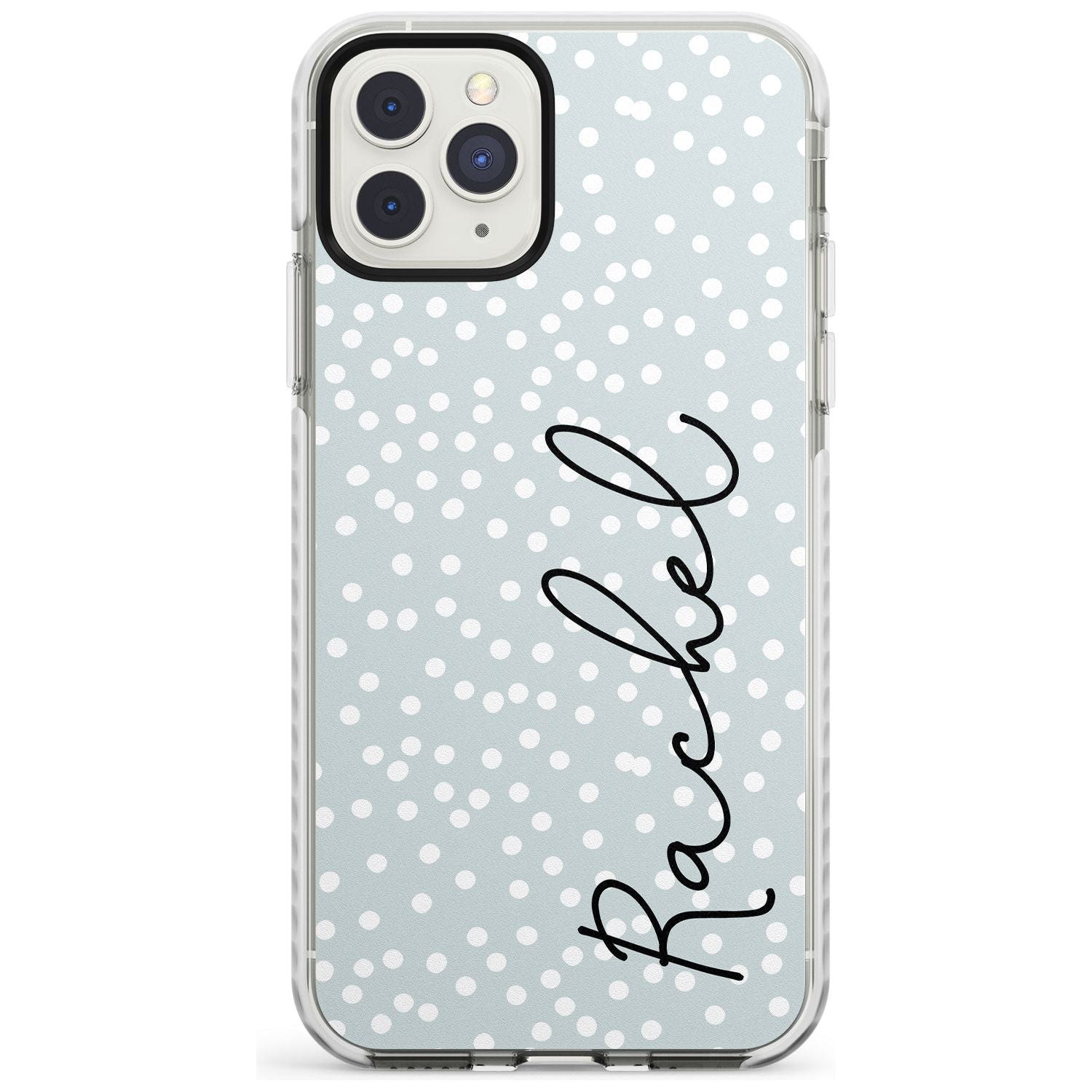 Vertical Cursive & Dots iPhone Case Impact Case Custom Phone Case - Case Warehouse