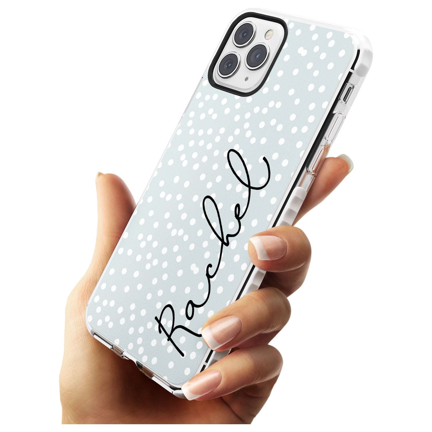 Vertical Cursive & Dots iPhone Case Custom Phone Case - Case Warehouse