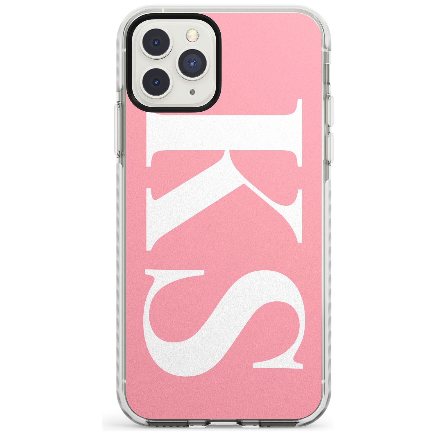 White & Pink Personalised Letters iPhone Case Impact Case Custom Phone Case - Case Warehouse