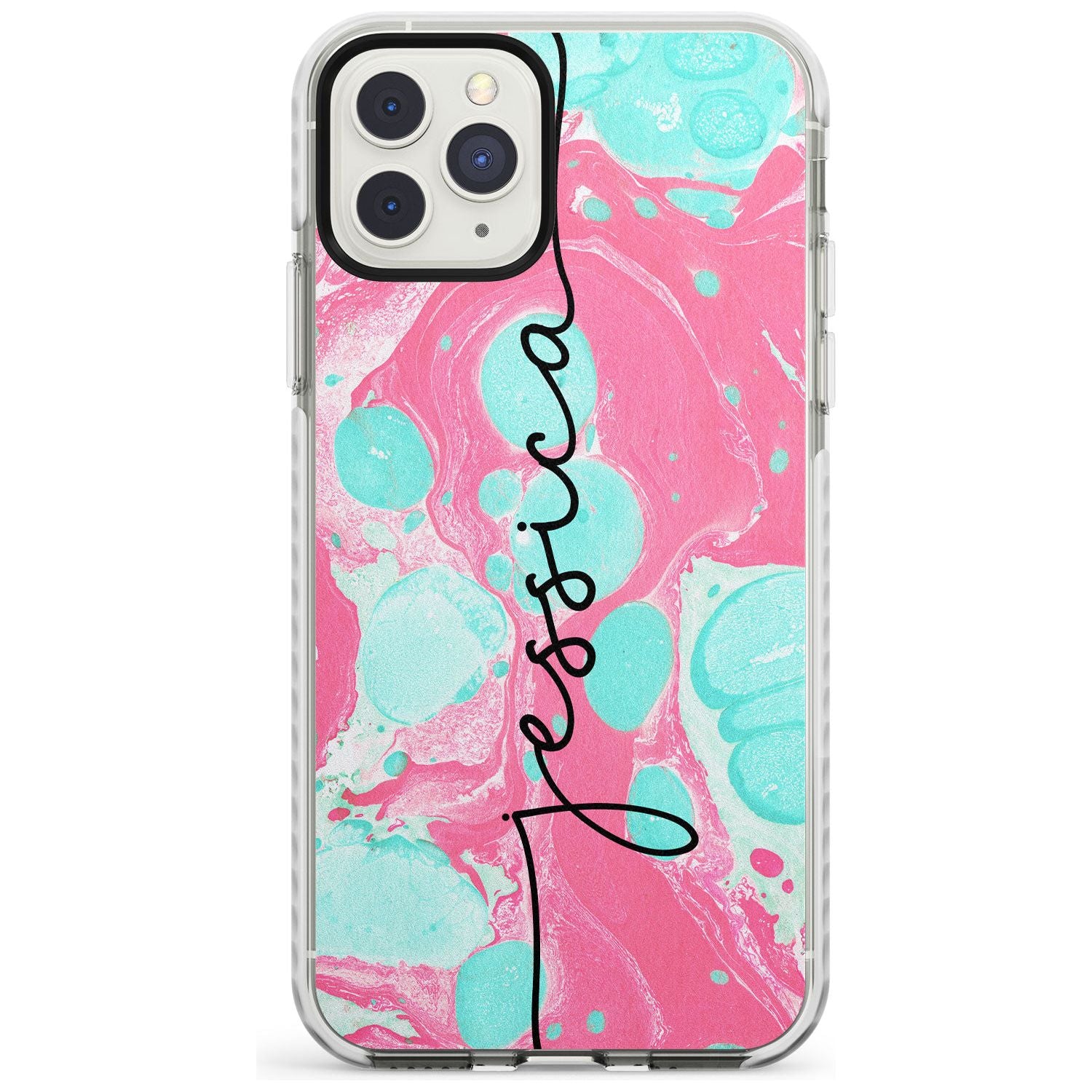 Turquoise & Pink - Marbled iPhone Case Impact Case Custom Phone Case - Case Warehouse