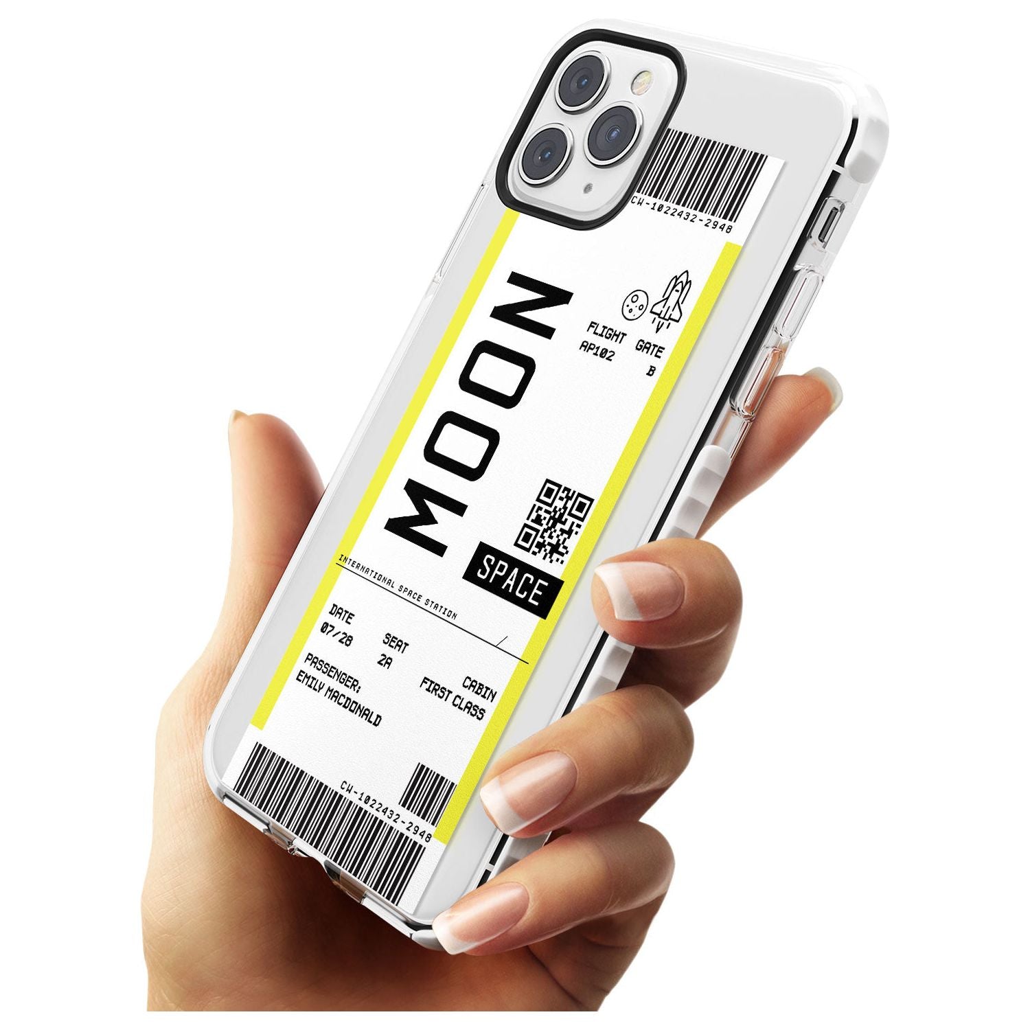 Moon Custom Space Travel Ticket iPhone Case Custom Phone Case - Case Warehouse