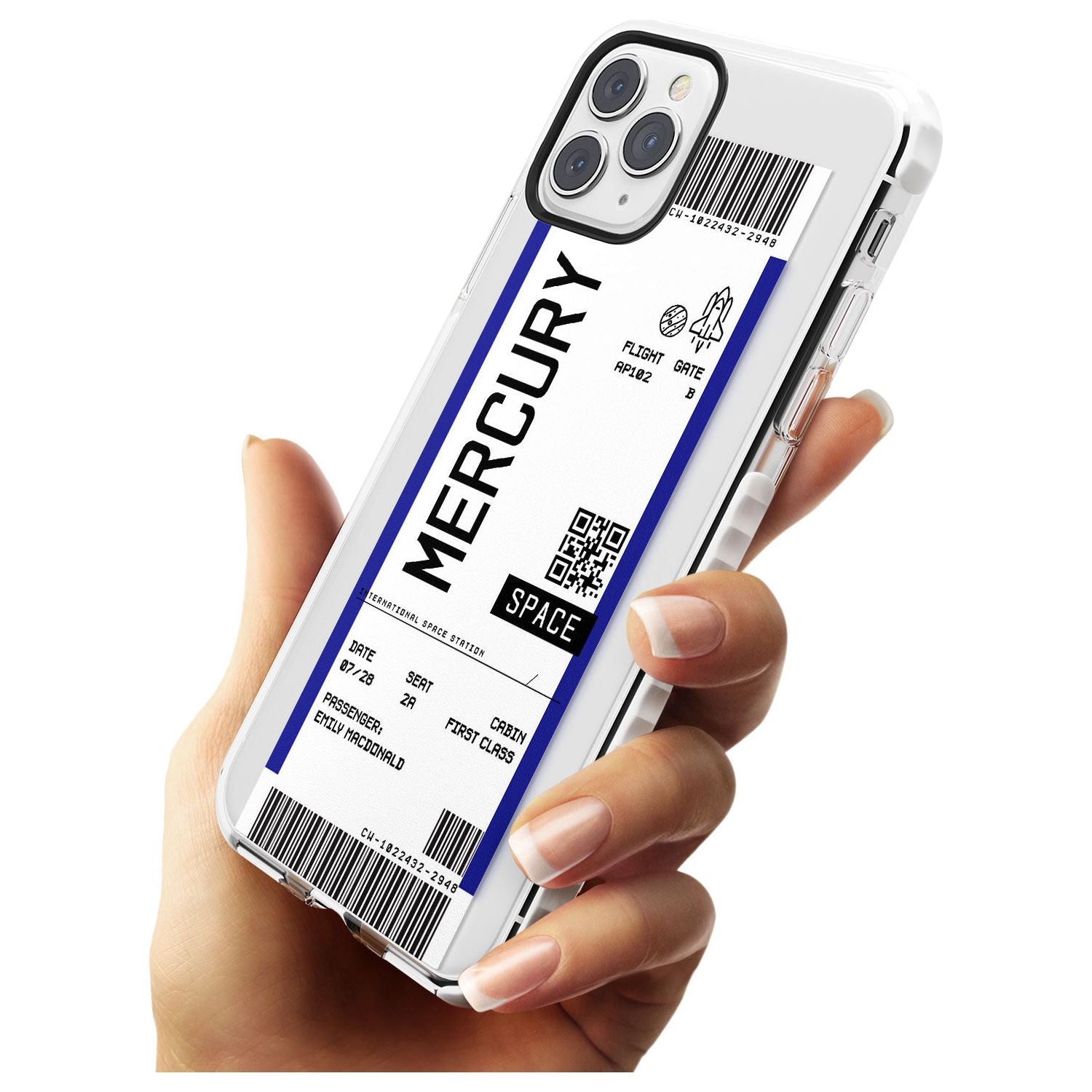 Mercury Custom Space Travel Ticket iPhone Case Custom Phone Case - Case Warehouse