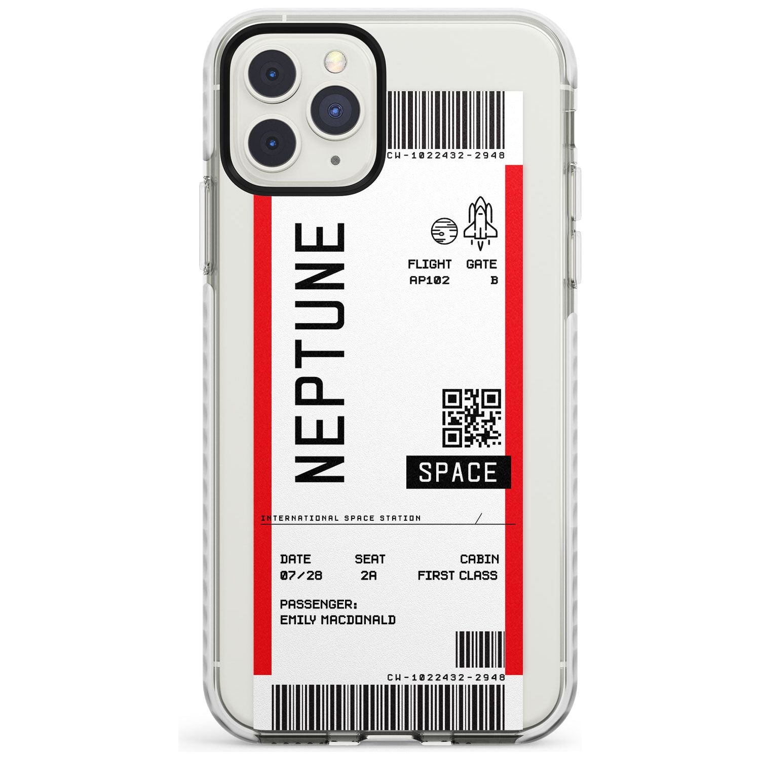 Neptune Space Travel Ticket iPhone Case Impact Case Custom Phone Case - Case Warehouse