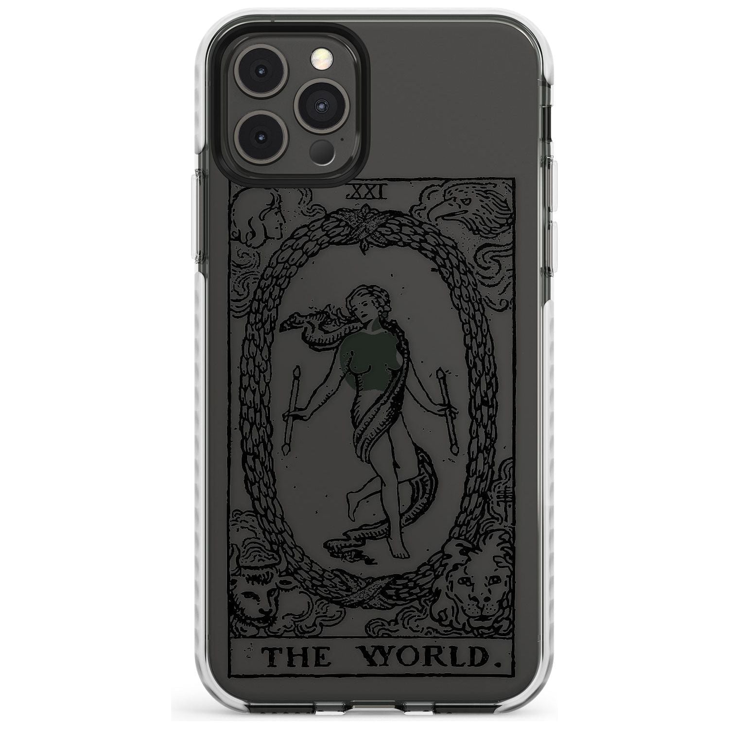 The World Tarot Card - Transparent Slim TPU Phone Case for iPhone 11 Pro Max