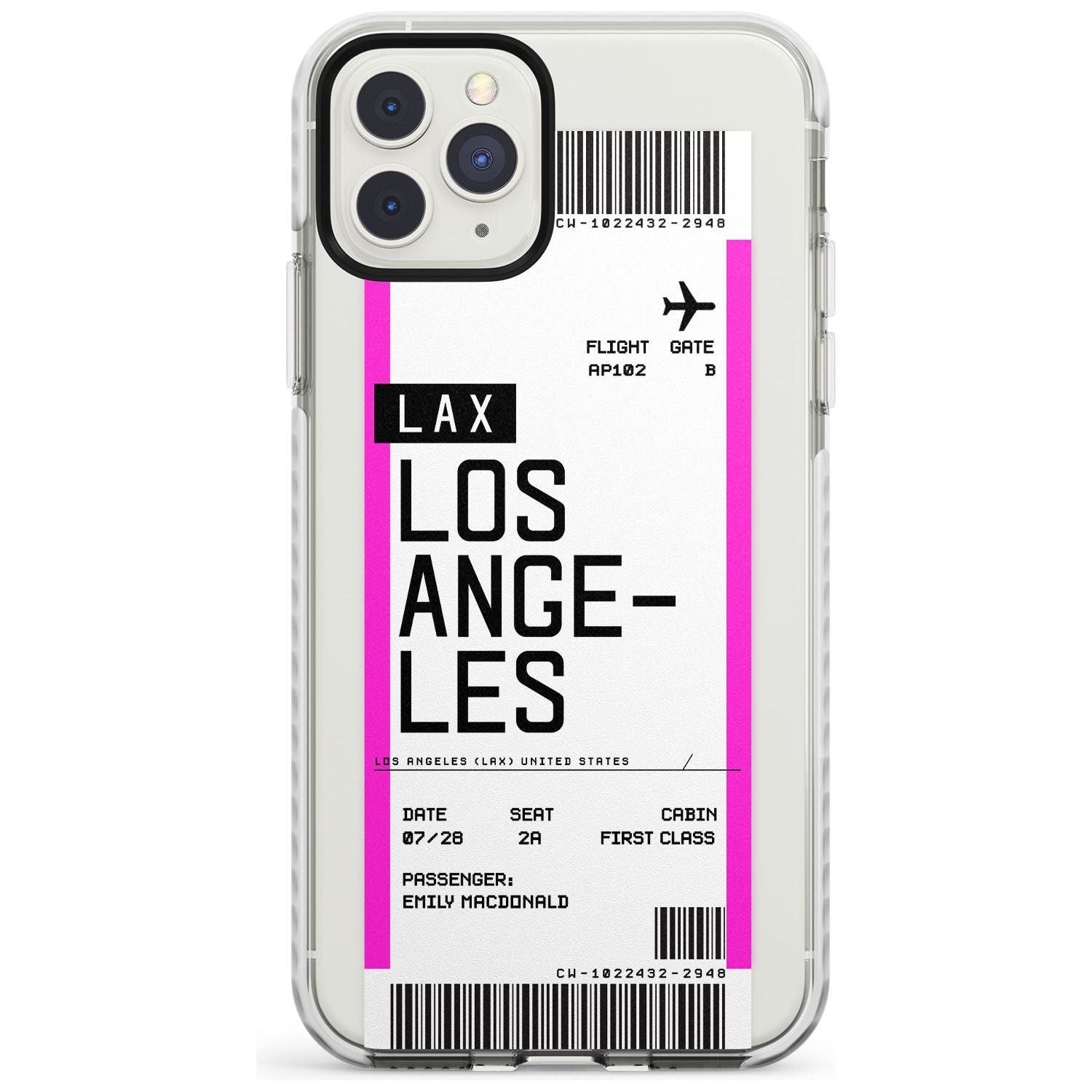 Los Angeles Boarding Pass iPhone Case Impact Case Custom Phone Case - Case Warehouse