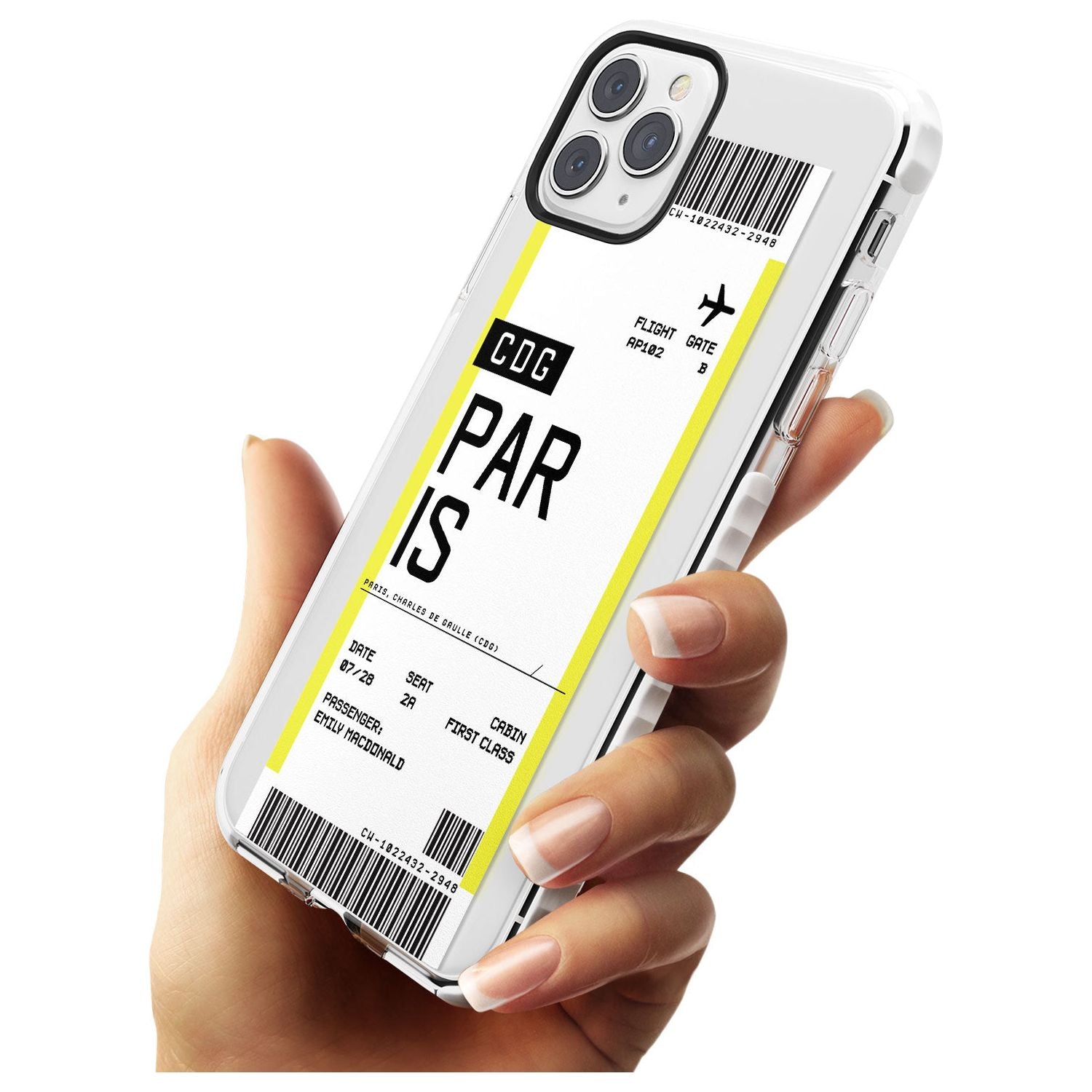 Paris Boarding Pass iPhone Case Custom Phone Case - Case Warehouse
