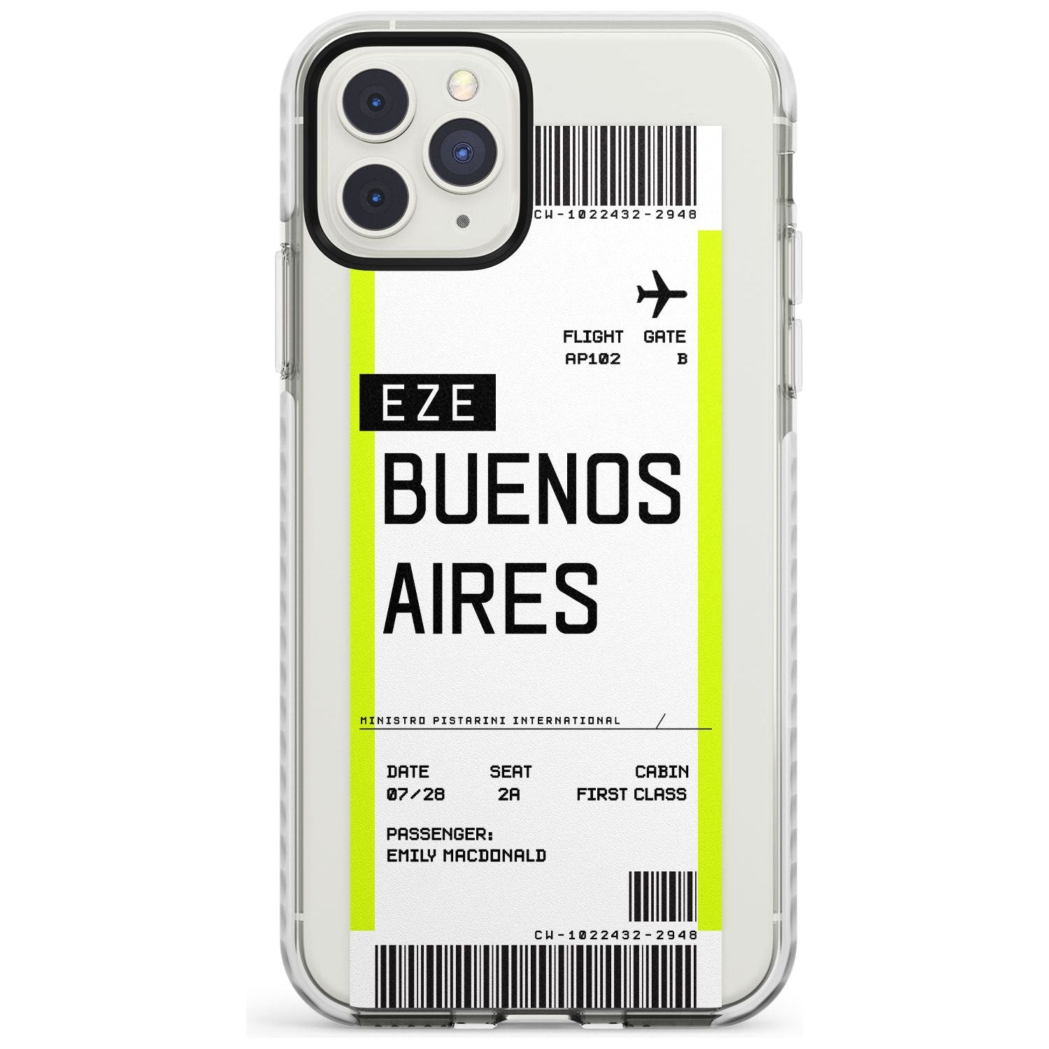 Buenos Aires Boarding Pass iPhone Case Impact Case Custom Phone Case - Case Warehouse