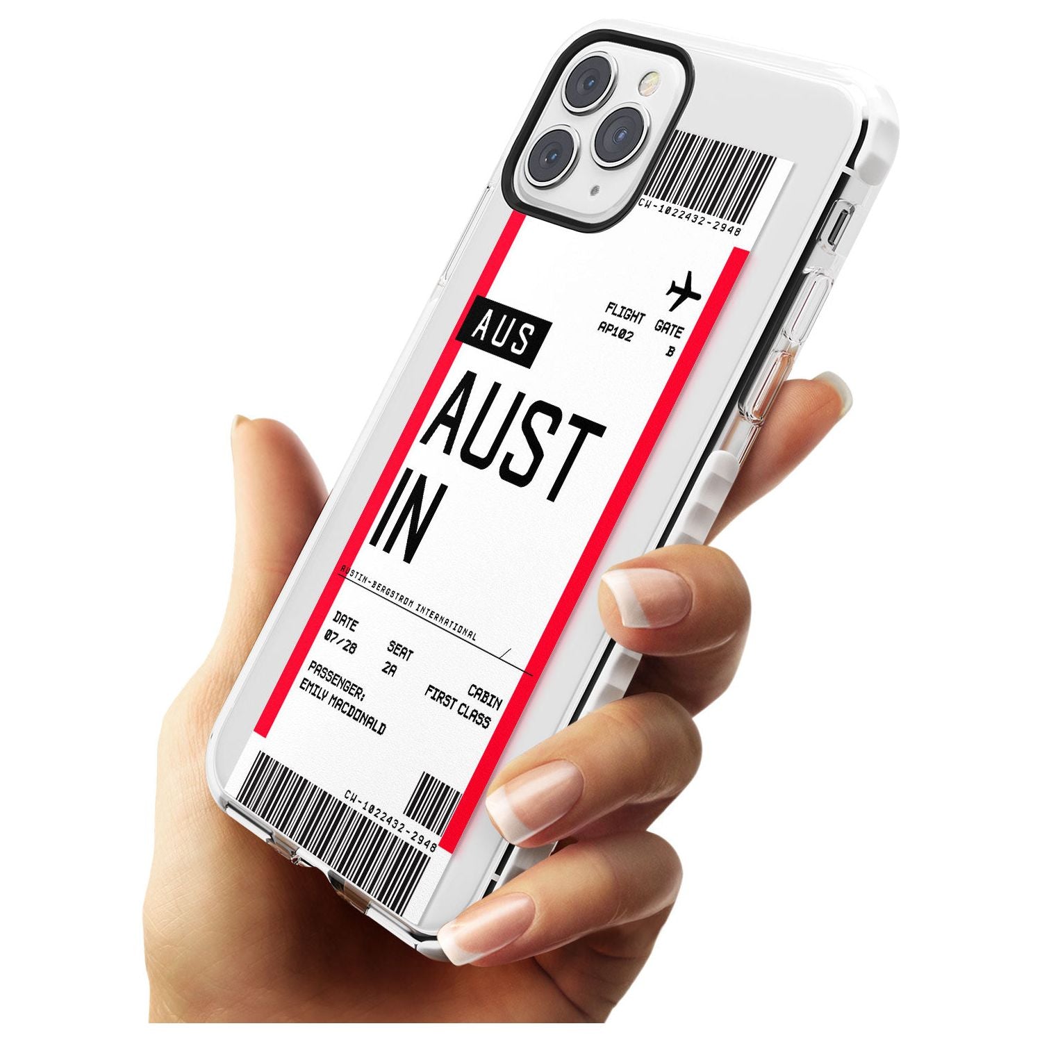 Austin Boarding Pass iPhone Case Custom Phone Case - Case Warehouse