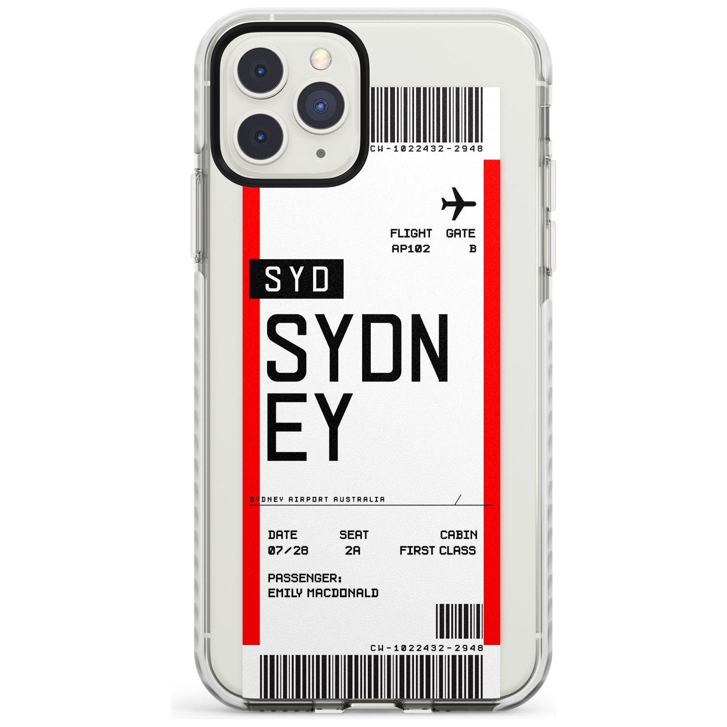 Sydney Boarding Pass iPhone Case Impact Case Custom Phone Case - Case Warehouse