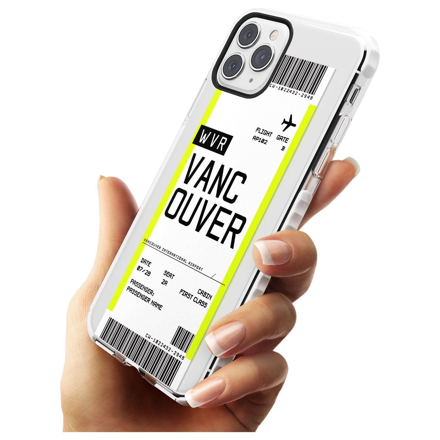 Vancouver Boarding Pass iPhone Case Custom Phone Case - Case Warehouse