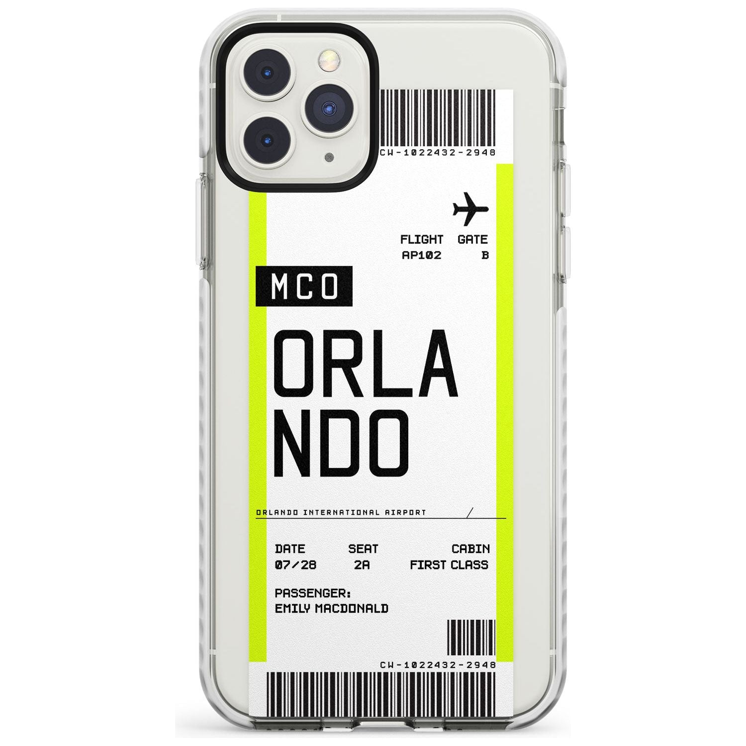 Orlando Boarding Pass iPhone Case Impact Case Custom Phone Case - Case Warehouse