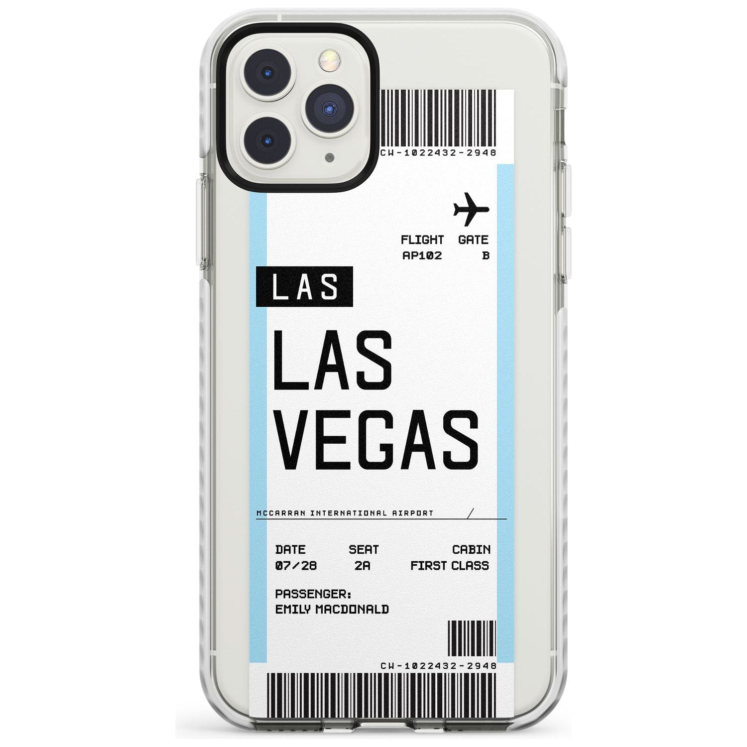 Las Vegas Boarding Pass iPhone Case Impact Case Custom Phone Case - Case Warehouse