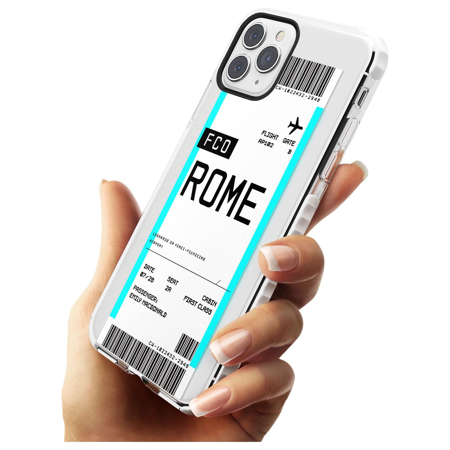 Rome Boarding Pass iPhone Case Custom Phone Case - Case Warehouse