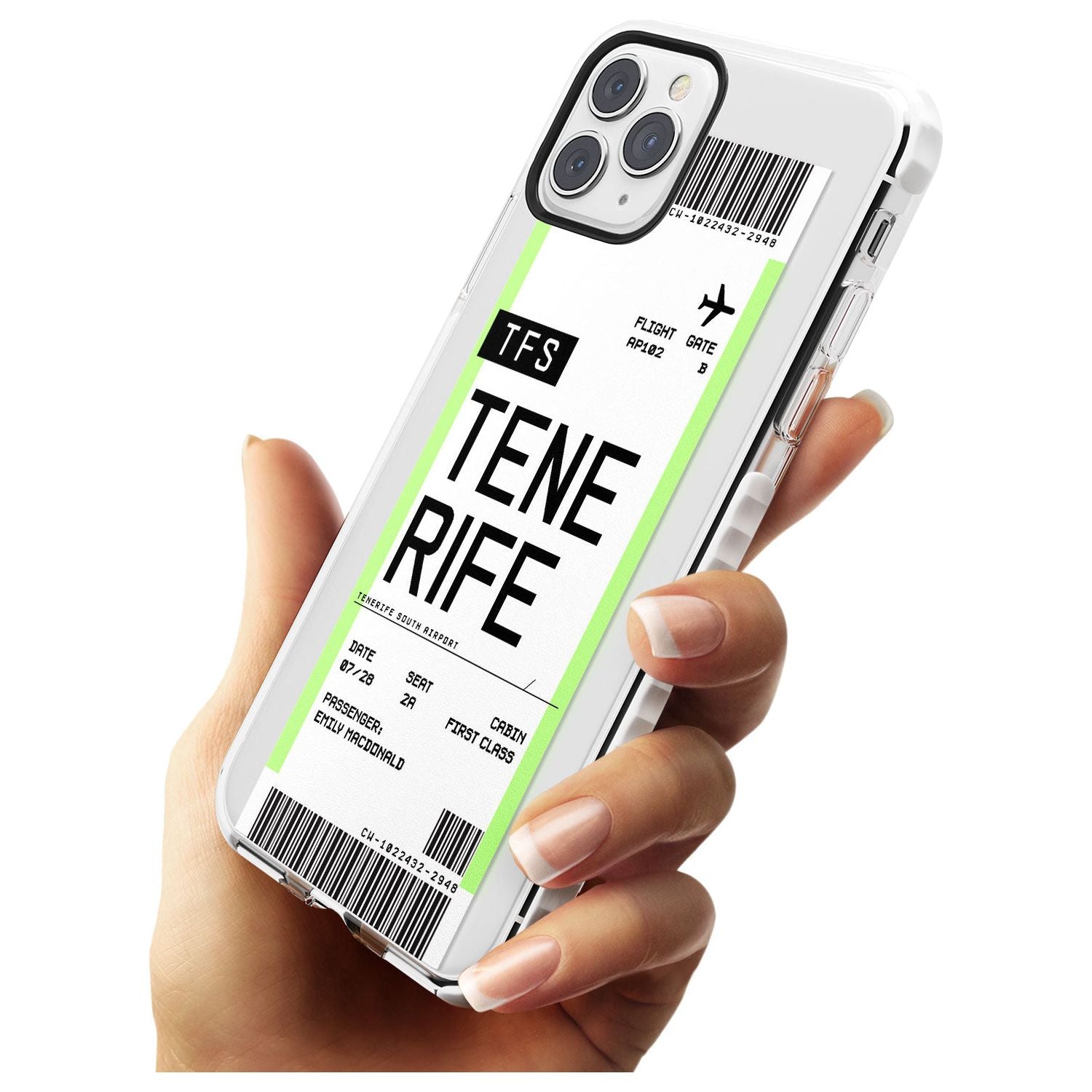 Tenerife Boarding Pass iPhone Case Custom Phone Case - Case Warehouse