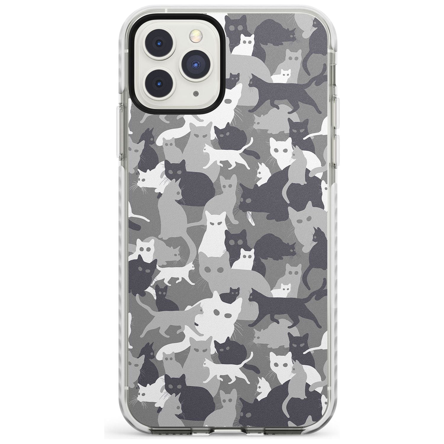 Dark Grey Cat Camouflage Pattern iPhone Case Impact Case Phone Case - Case Warehouse
