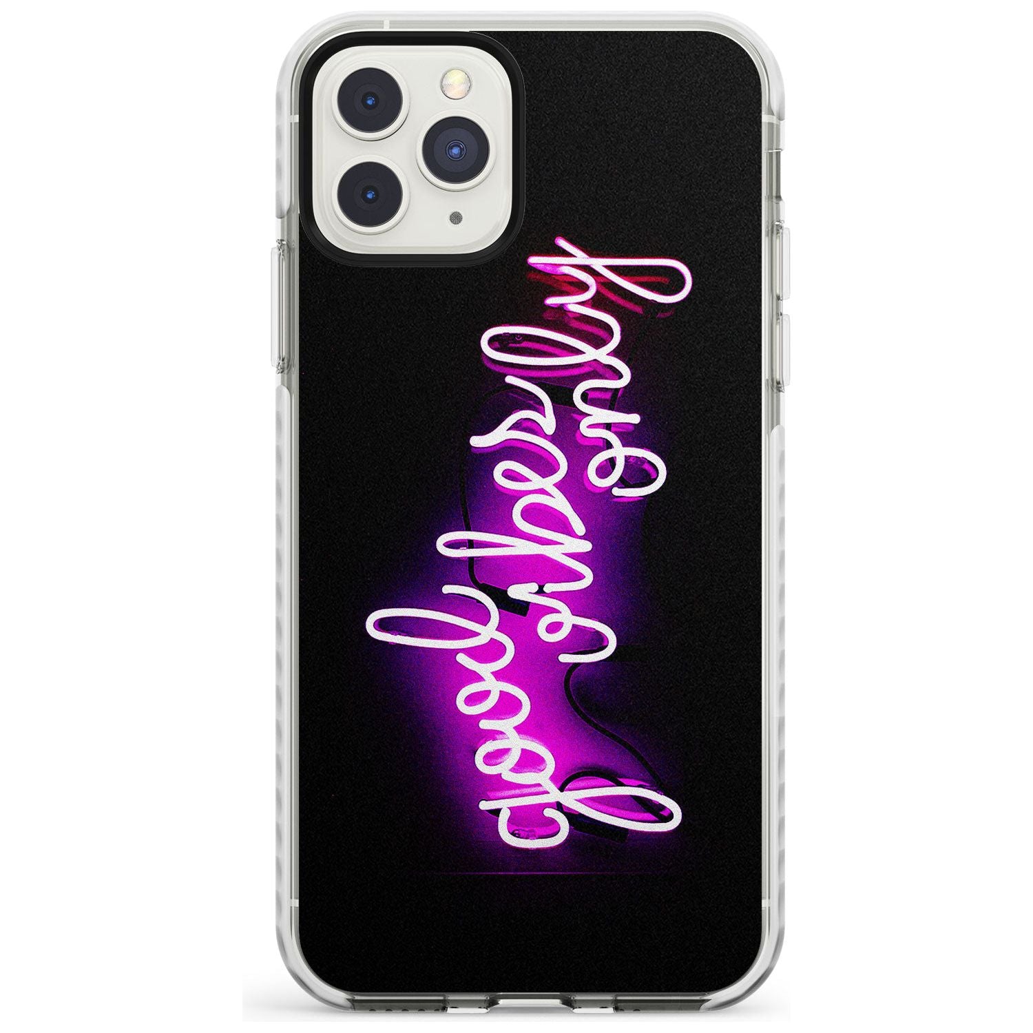 Good Vibes Only Pink Neon iPhone Case Impact Case Phone Case - Case Warehouse