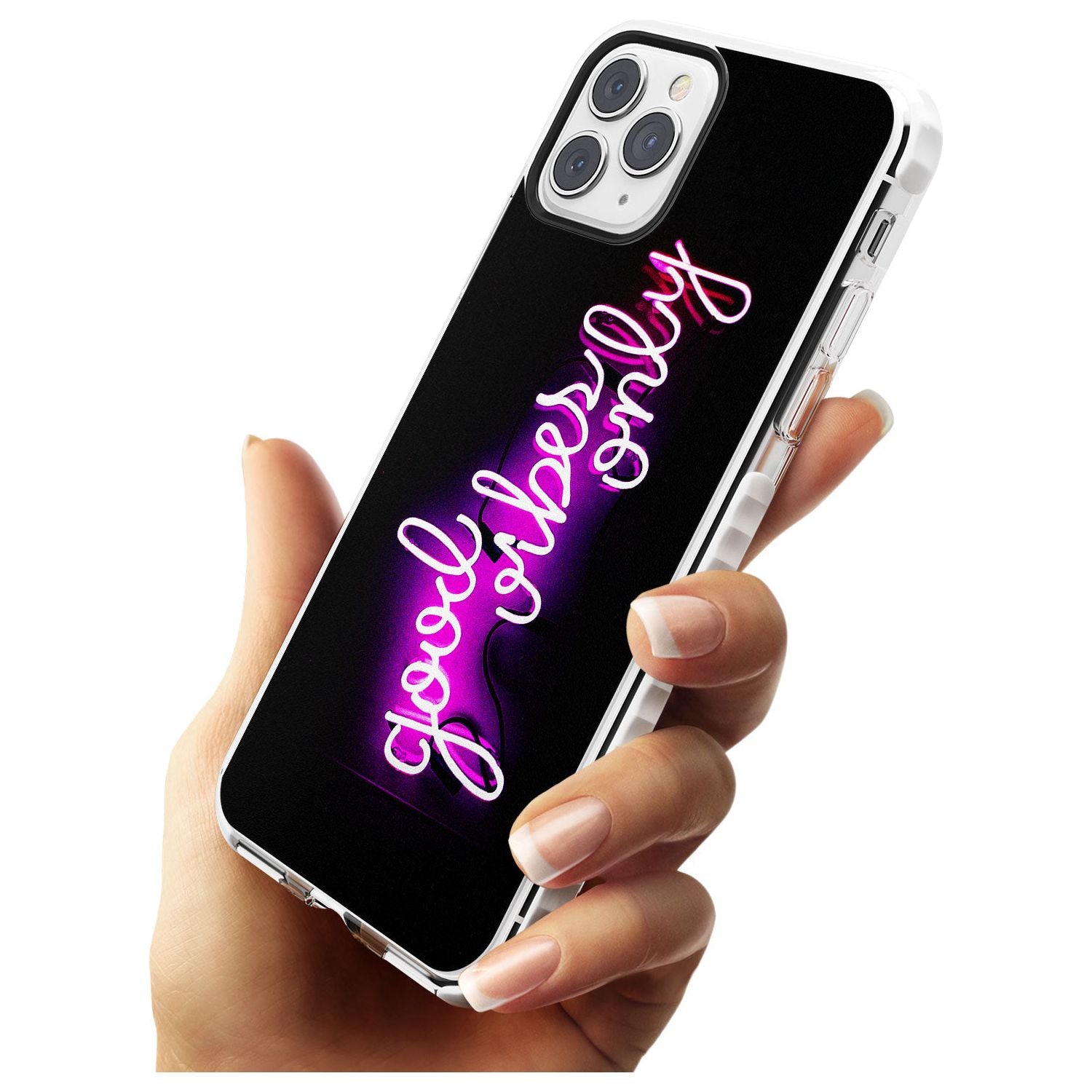 Good Vibes Only Pink Neon iPhone Case Phone Case - Case Warehouse