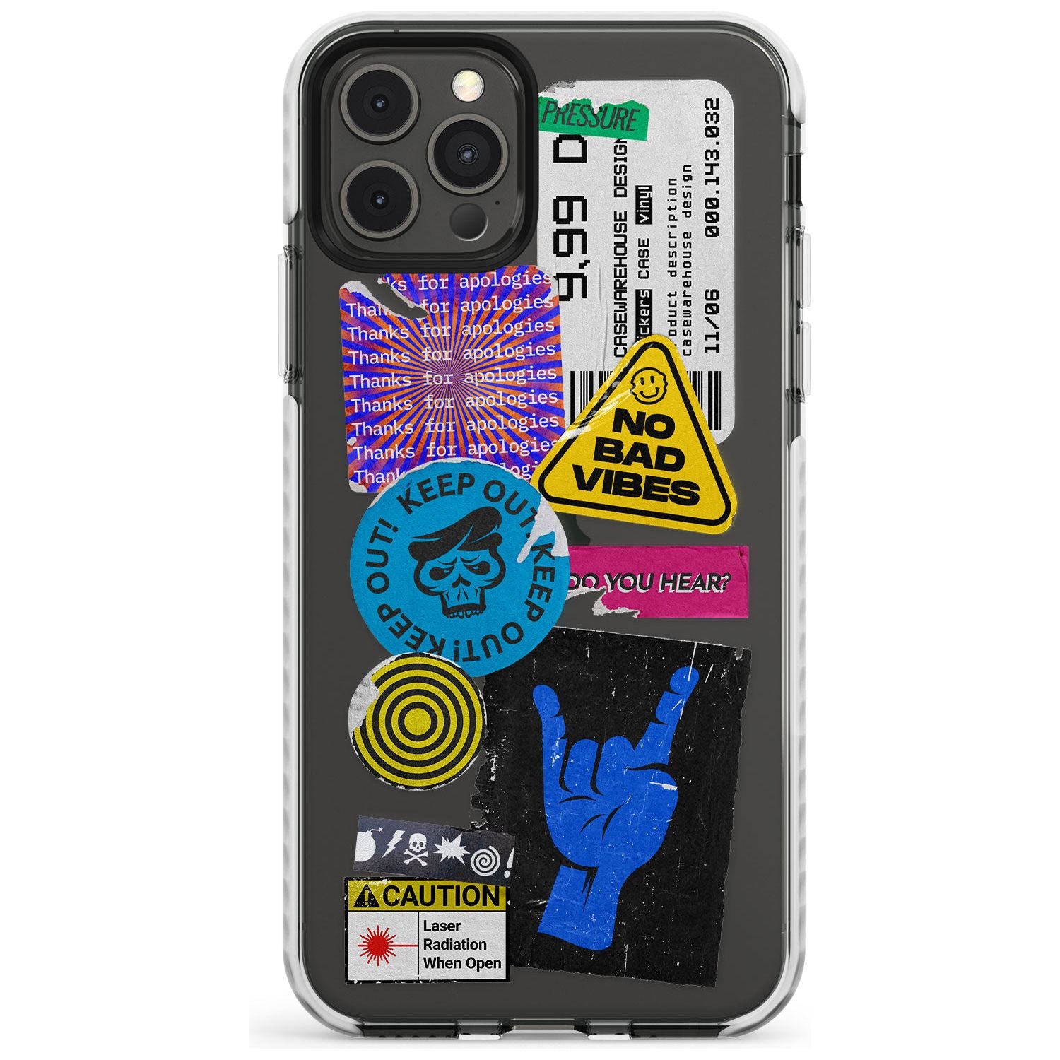 No Bad Vibes Sticker Mix Slim TPU Phone Case for iPhone 11 Pro Max