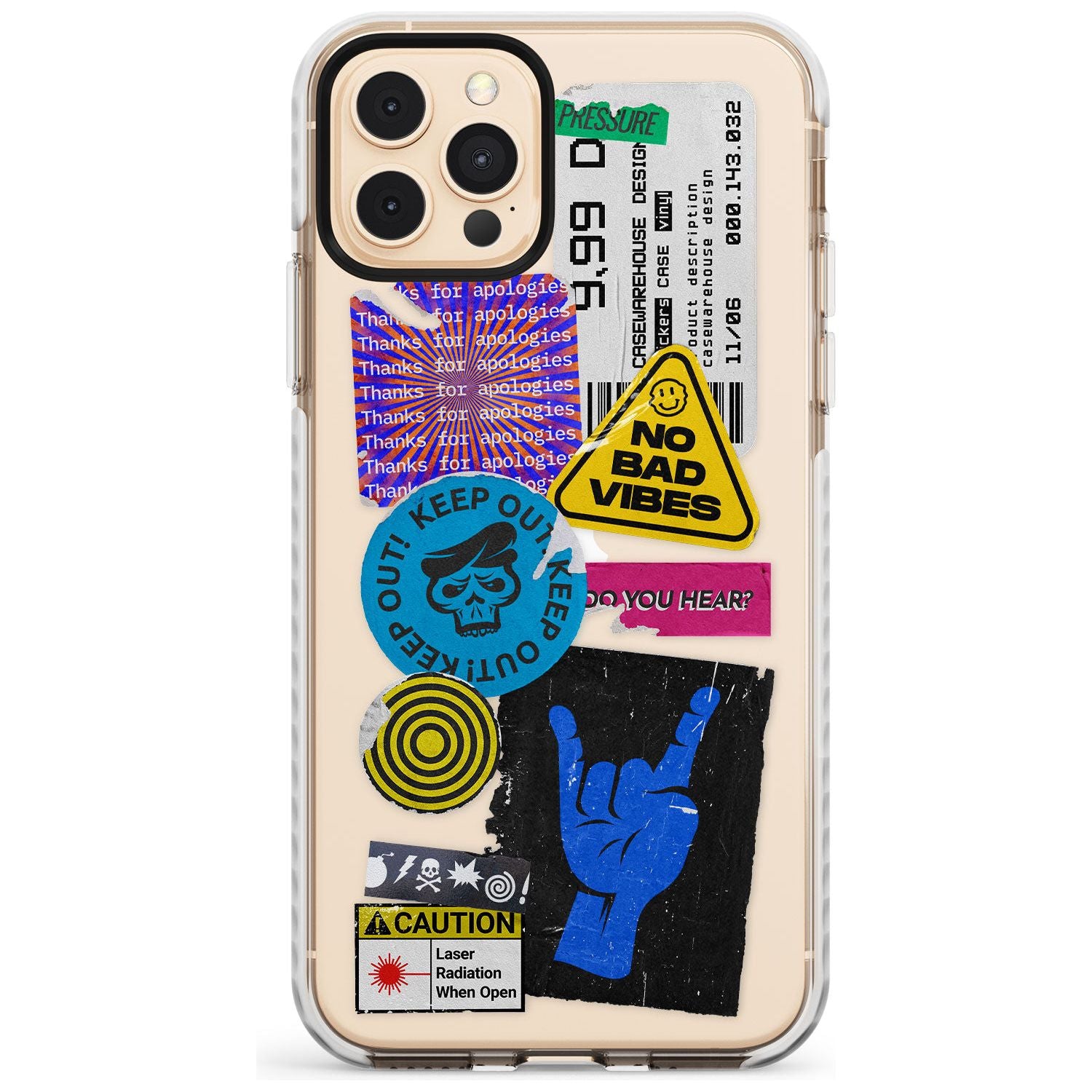 No Bad Vibes Sticker Mix Slim TPU Phone Case for iPhone 11 Pro Max