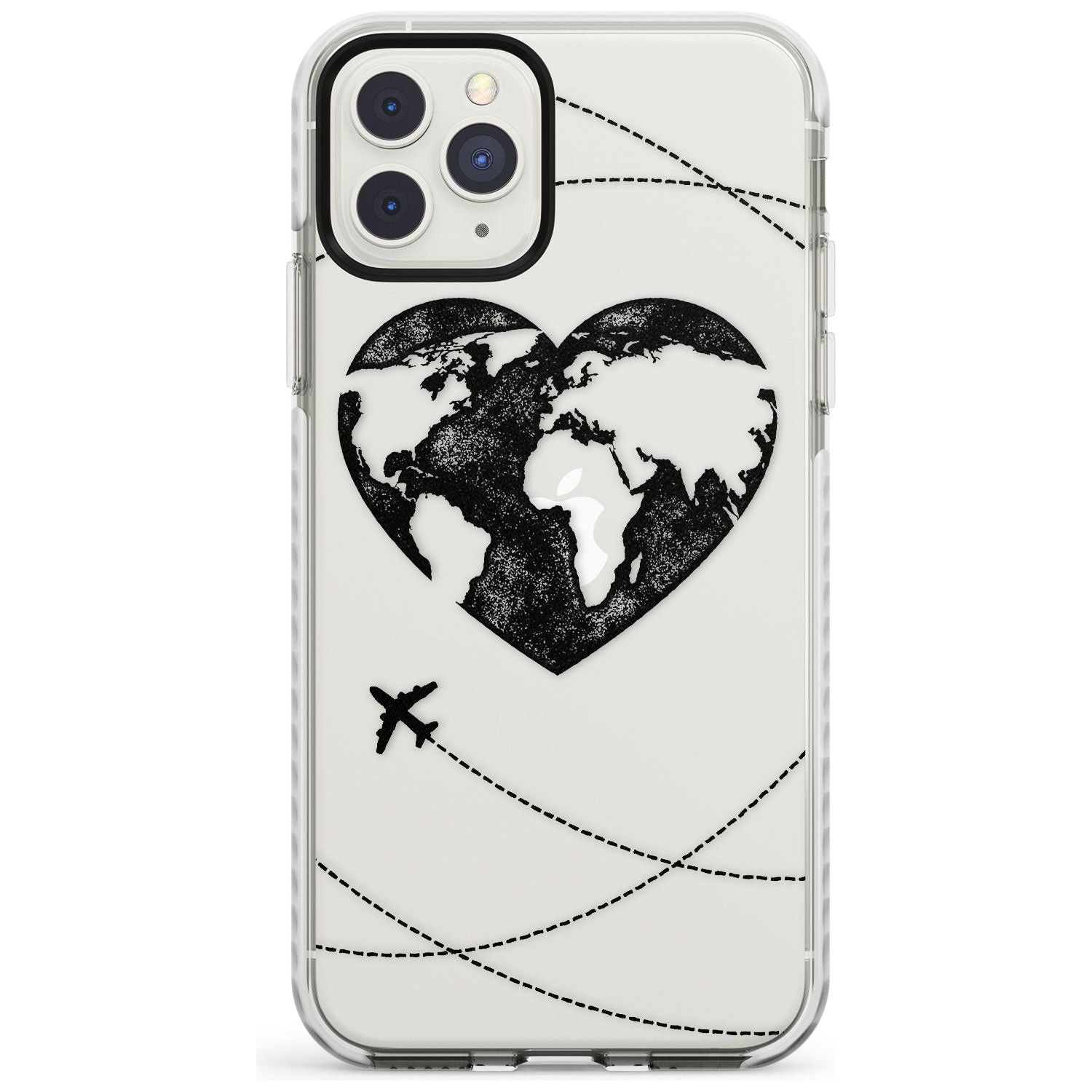 Globe Heart iPhone Case Impact Case Phone Case - Case Warehouse