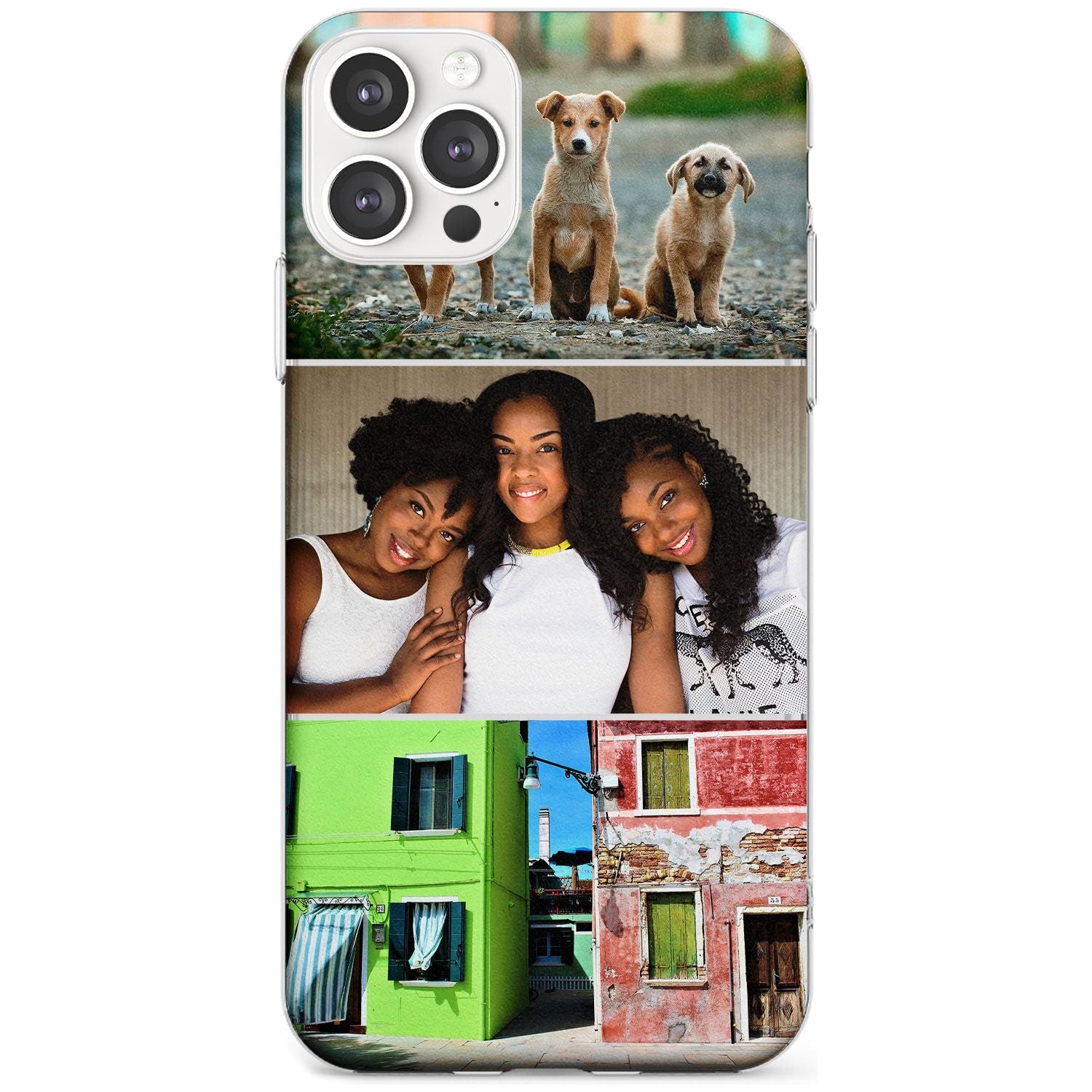 3 Photo Grid Black Impact Phone Case for iPhone 11 Pro Max