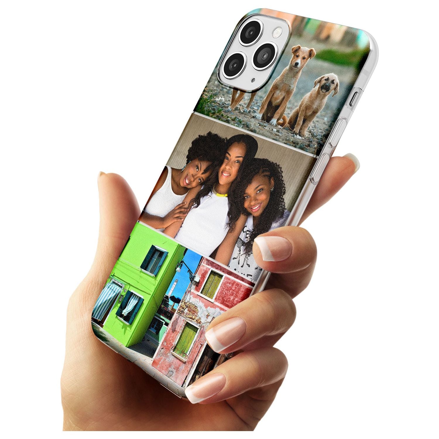 3 Photo Grid Black Impact Phone Case for iPhone 11 Pro Max