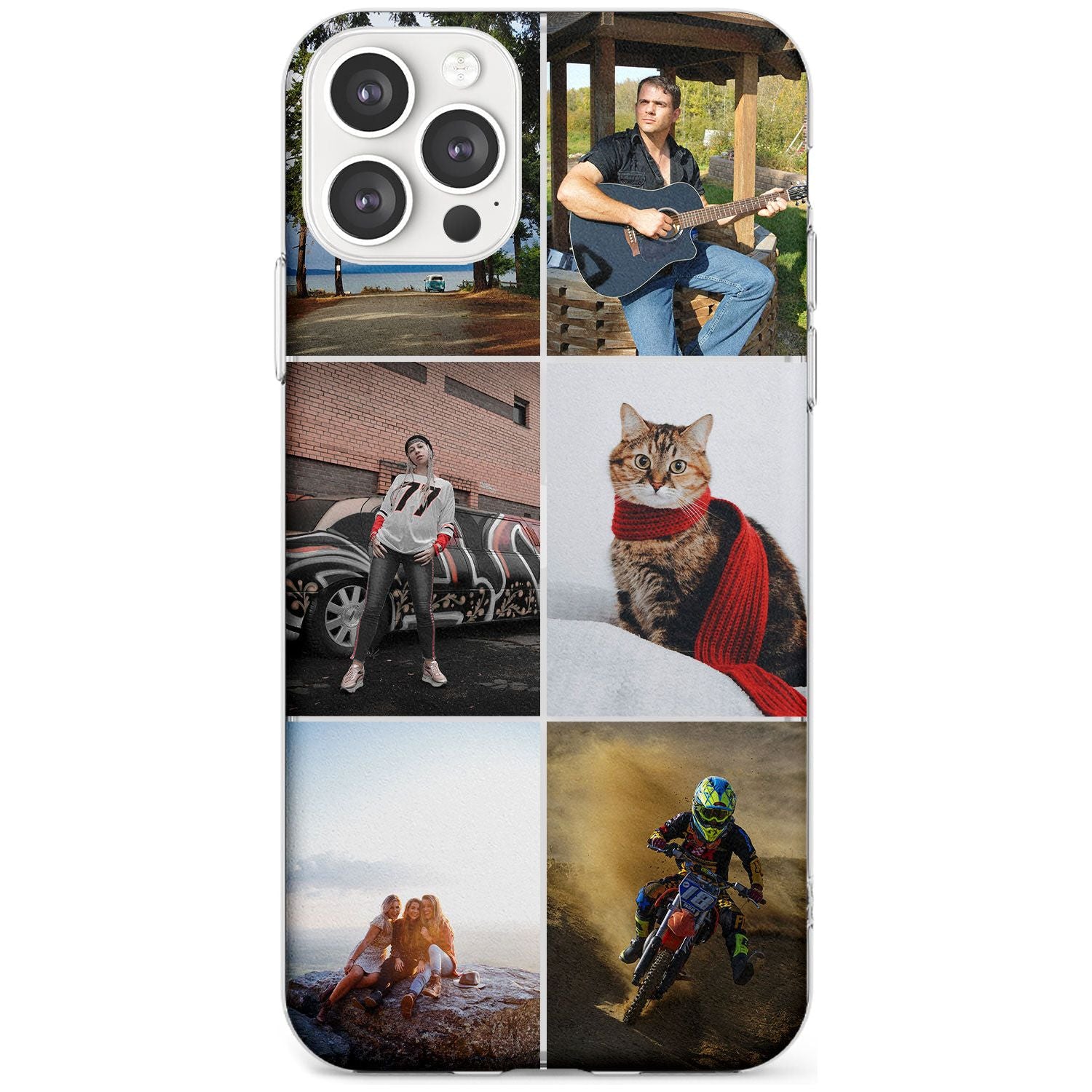 6 Photo Grid Black Impact Phone Case for iPhone 11 Pro Max
