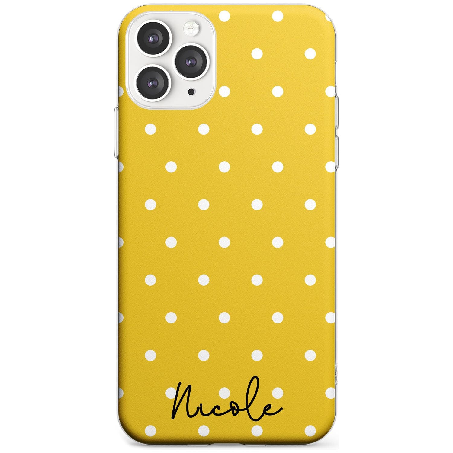 Custom Yellow Polka Dot iPhone Case Slim Case Custom Phone Case - Case Warehouse