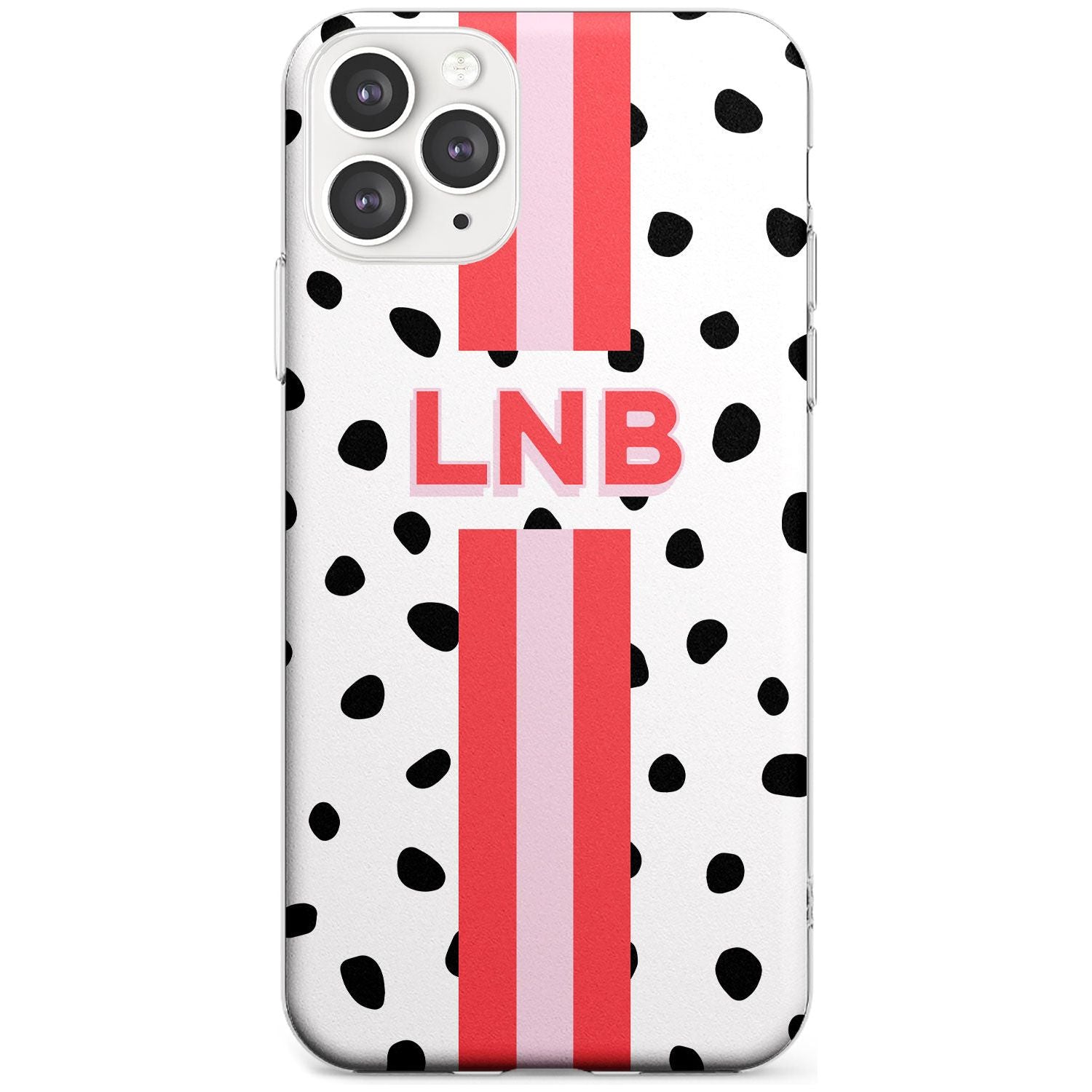 Custom Polka & Pink Stripe iPhone Case Slim Case Custom Phone Case - Case Warehouse