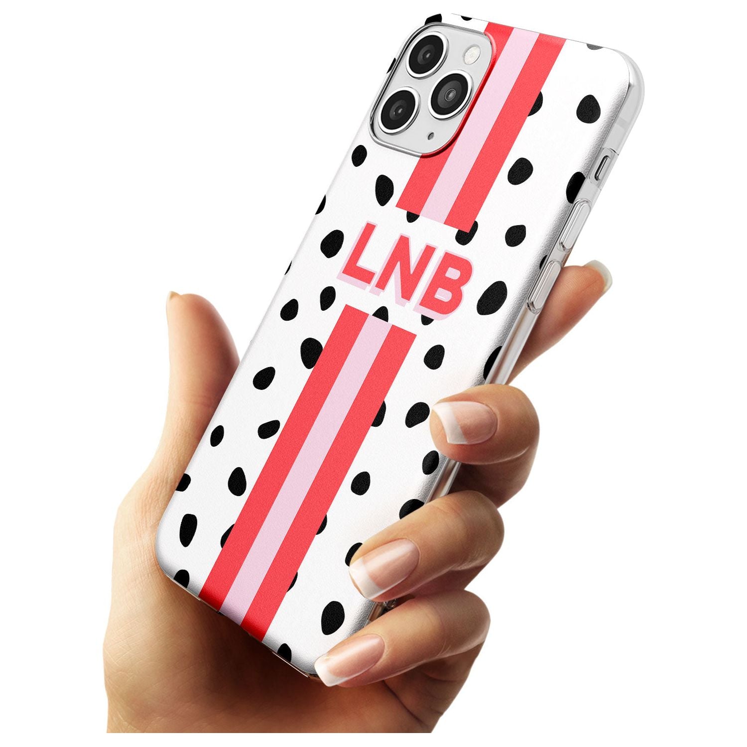 Custom Polka & Pink Stripe iPhone Case Custom Phone Case - Case Warehouse