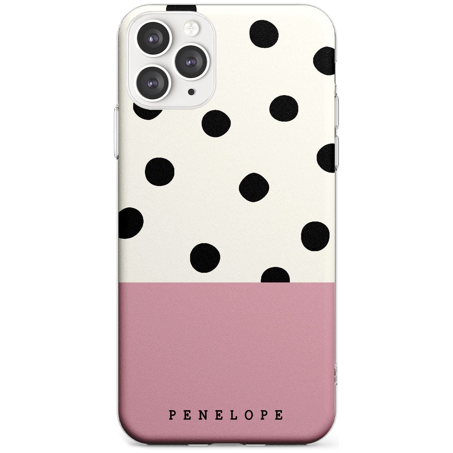 Pink Border Polka Dot iPhone Case Slim Case Custom Phone Case - Case Warehouse
