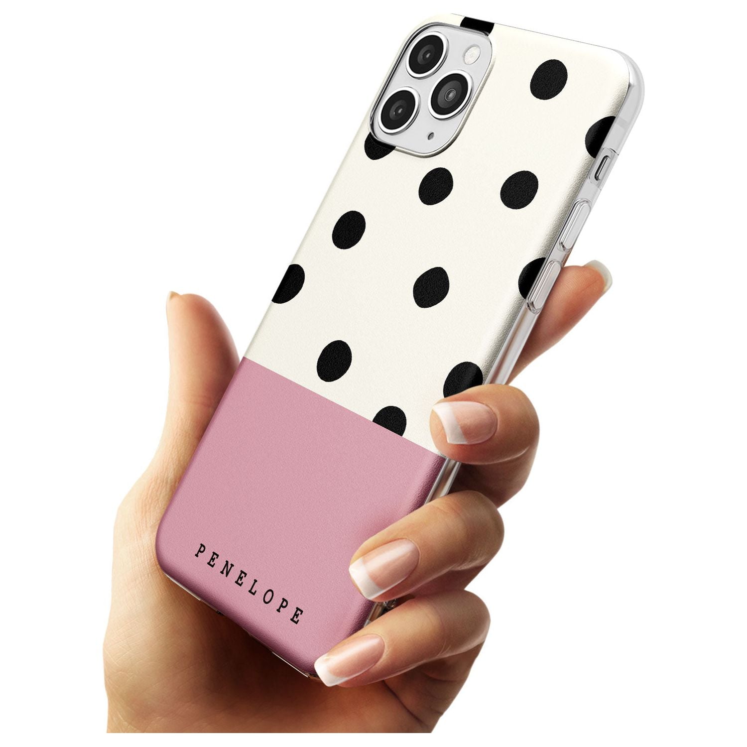 Pink Border Polka Dot iPhone Case Custom Phone Case - Case Warehouse