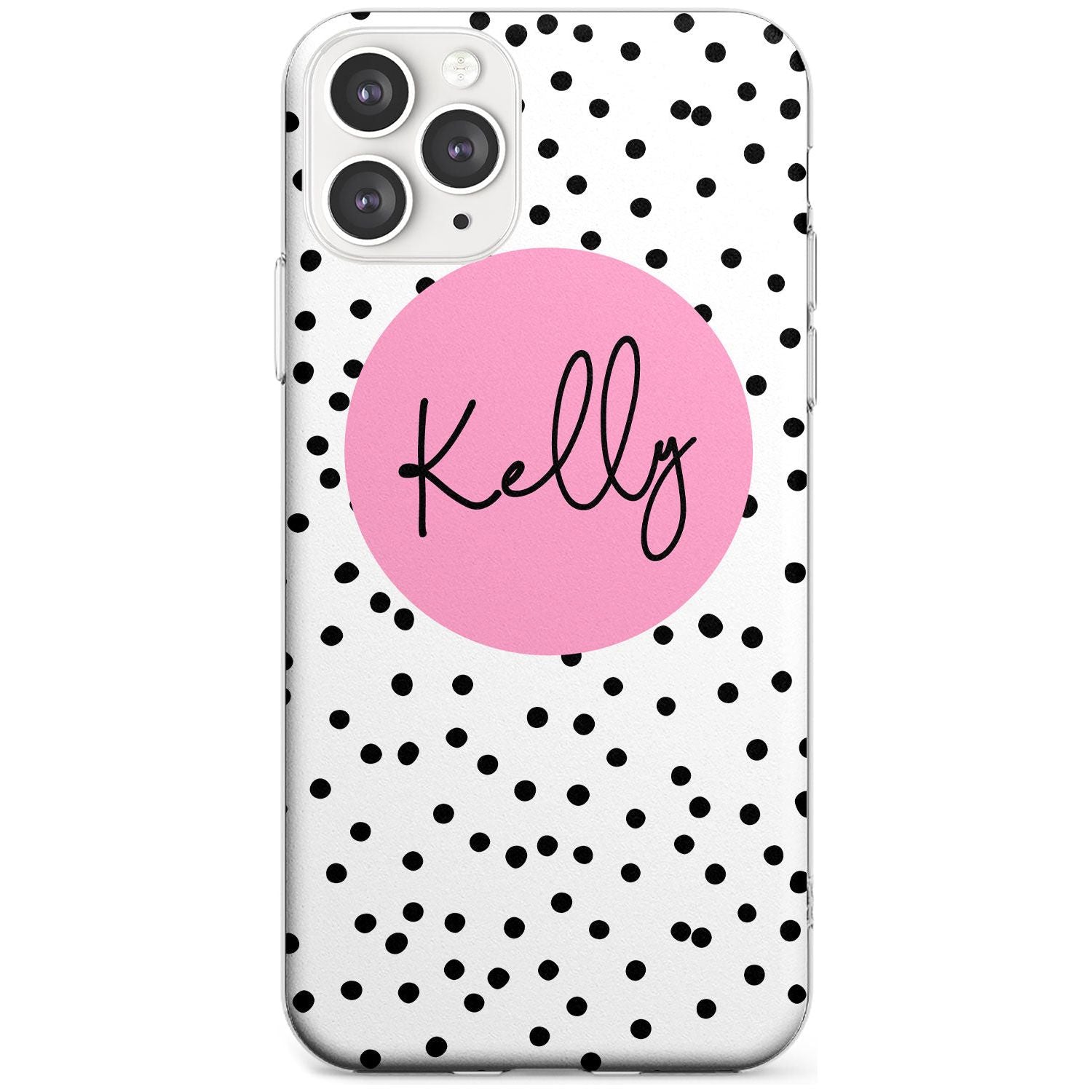 Pink Circle & Dots iPhone Case Slim Case Custom Phone Case - Case Warehouse
