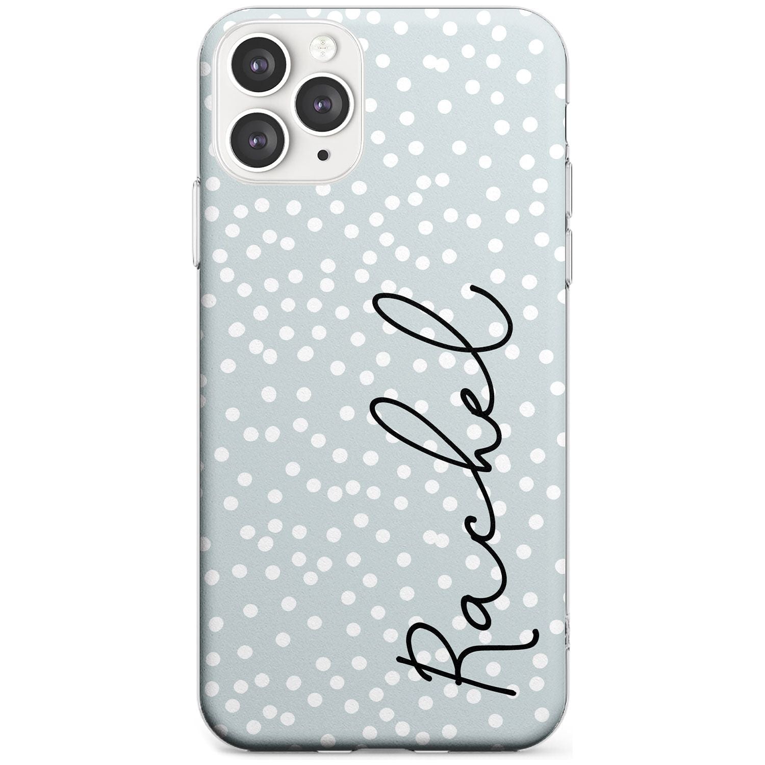 Vertical Cursive & Dots iPhone Case Slim Case Custom Phone Case - Case Warehouse