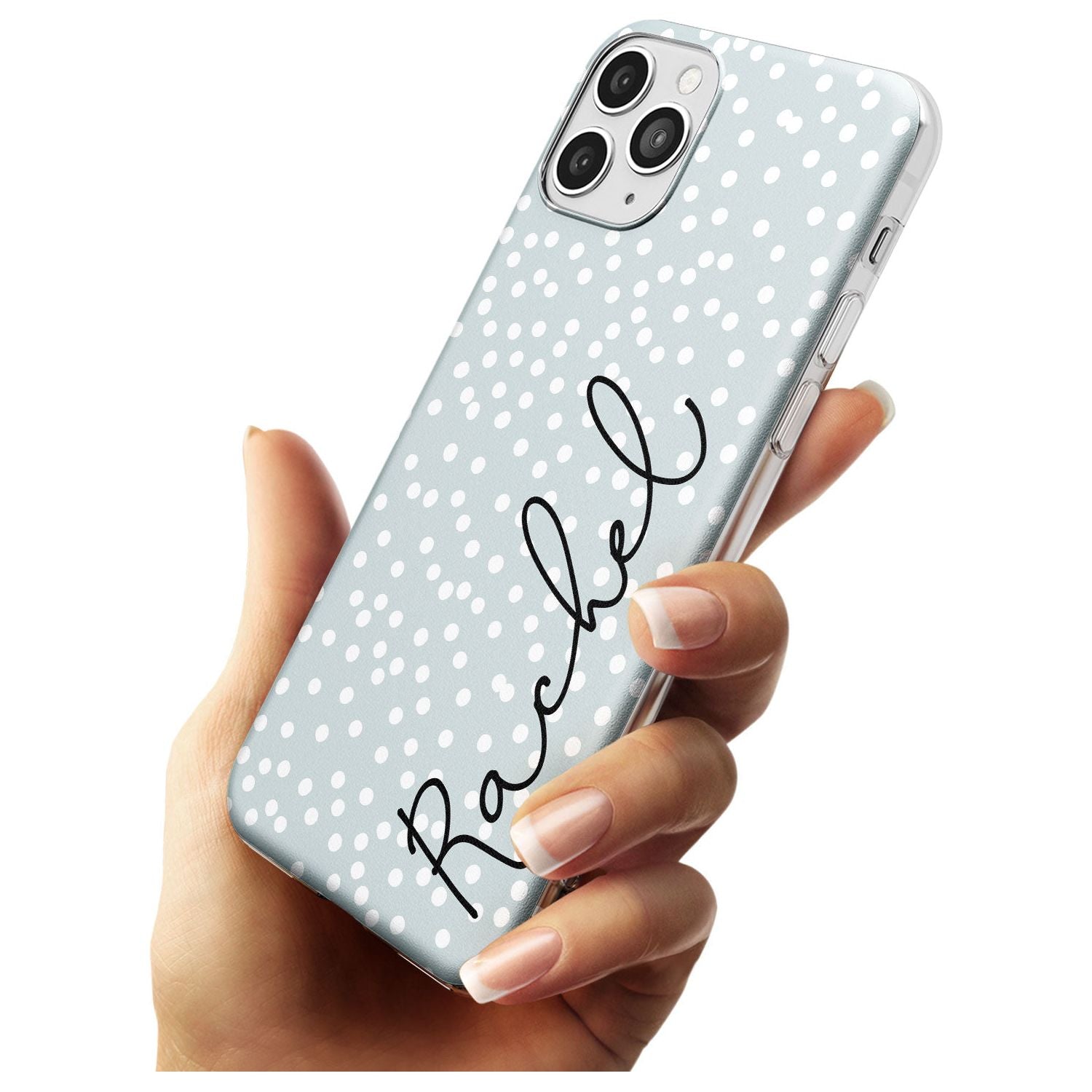 Vertical Cursive & Dots iPhone Case Custom Phone Case - Case Warehouse