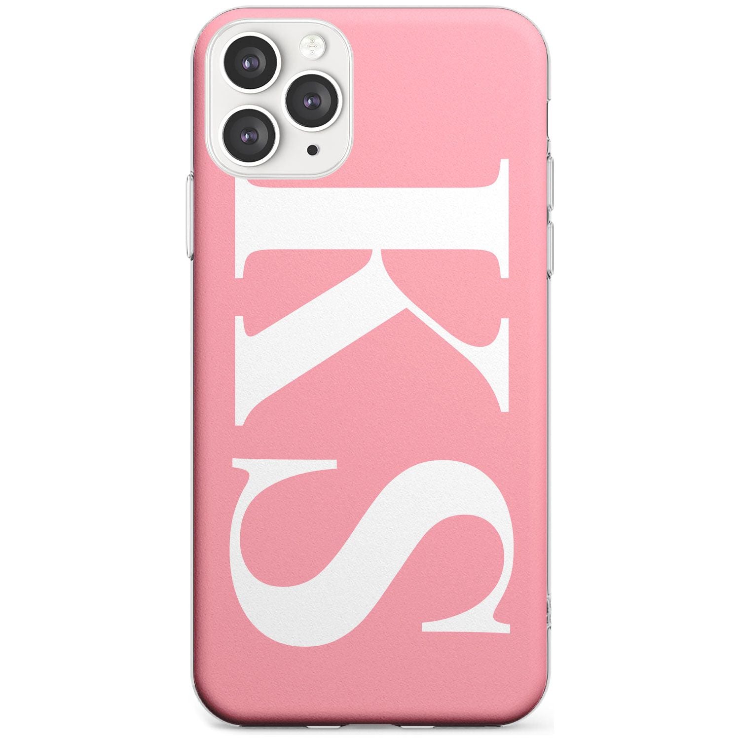 White & Pink Personalised Letters iPhone Case Slim Case Custom Phone Case - Case Warehouse